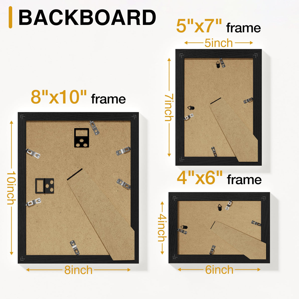Vittanly 15 Pack Black Picture Frames Gallery Wall Frame Set for Mounting or Tabletop Display, Multi Sizes Collage Photo Frames Including 3pcs 8x10, 6pcs 5x7, 6pcs 4x6