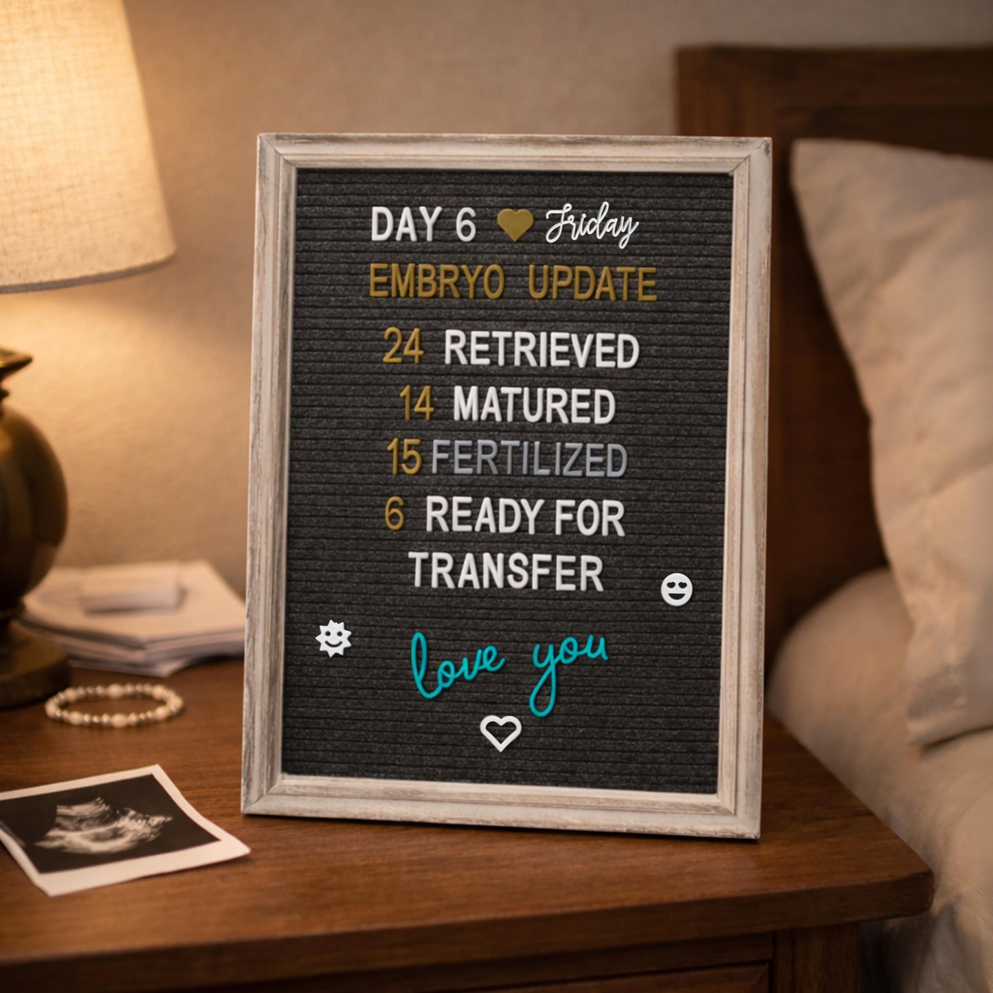 12x16 Wood Frame Changeable Letter Board Sign With Stand - Word Board for New Baby, Pregnancy Announcement, One Month Baby Sign - Over 700 Felt Letters Included by Felt Creative Home Goods