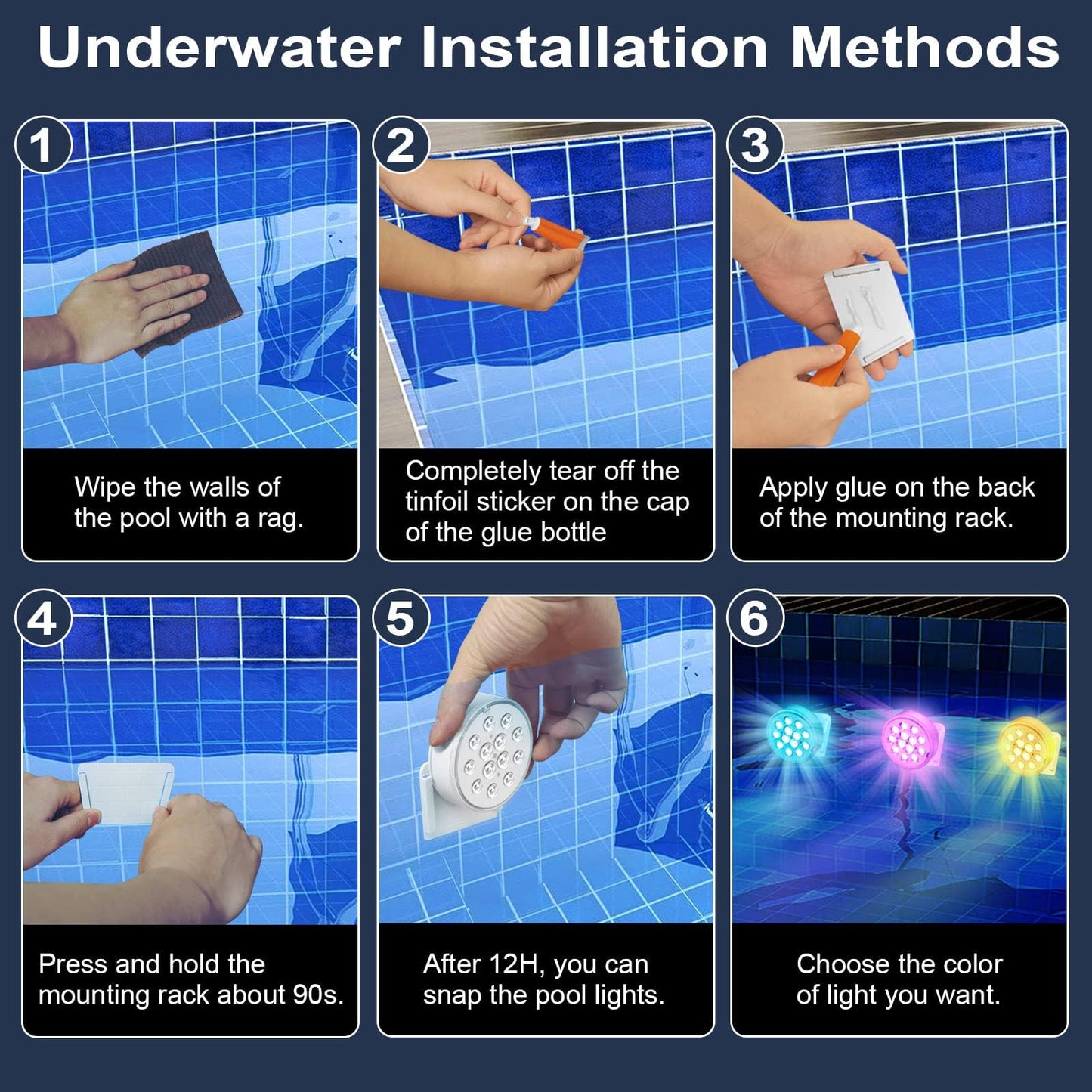 Pool Lights Rechargeable Underwater Above Ground - Submersible LED Lights Waterproof IP68 with Remote/Timer, Hot Tub Pond Lights with 16 Color RGB for Pond, Backyard, Party, Vase (4 Pack)