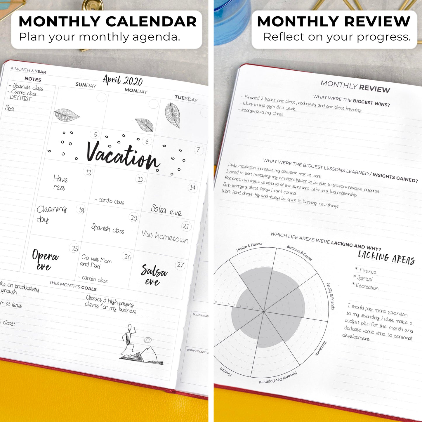 Clever Fox Planner Pro Premium Edition – Luxurious Weekly & Monthly Planner + Budget Planner Organizer for Productivity & Reaching Goals, Undated, A4 Hardcover + Keepsake Box – Wine Red