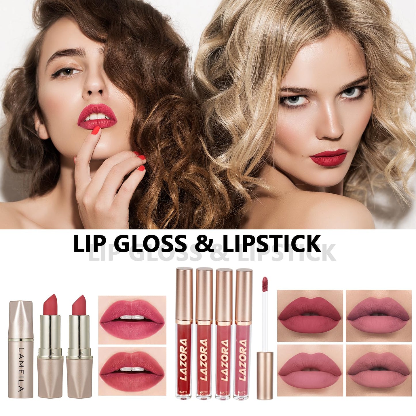 All-in-One Makeup Kit for Women and Teens - Essential Bundle With 18 Color Eyeshadow Palette Set