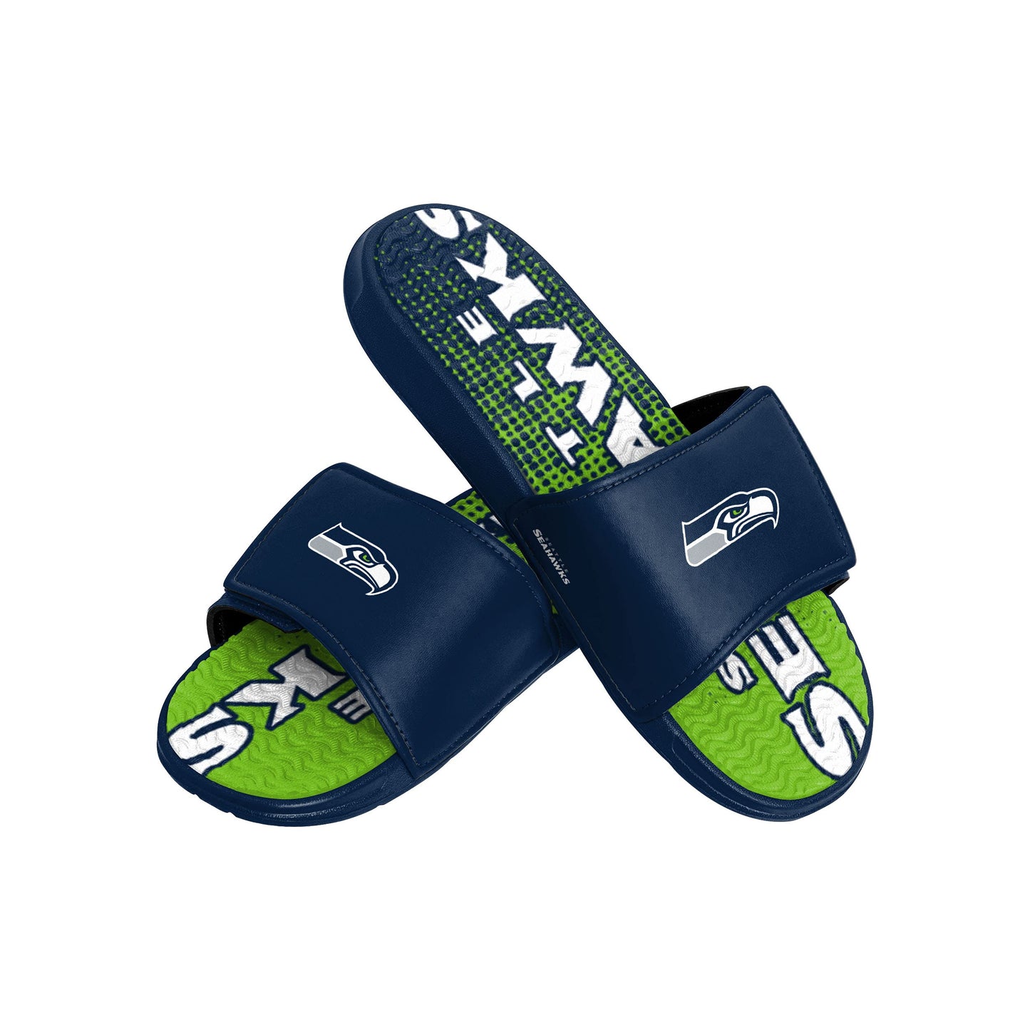 Seattle Seahawks NFL Mens Gradient Wordmark Gel Slide - L