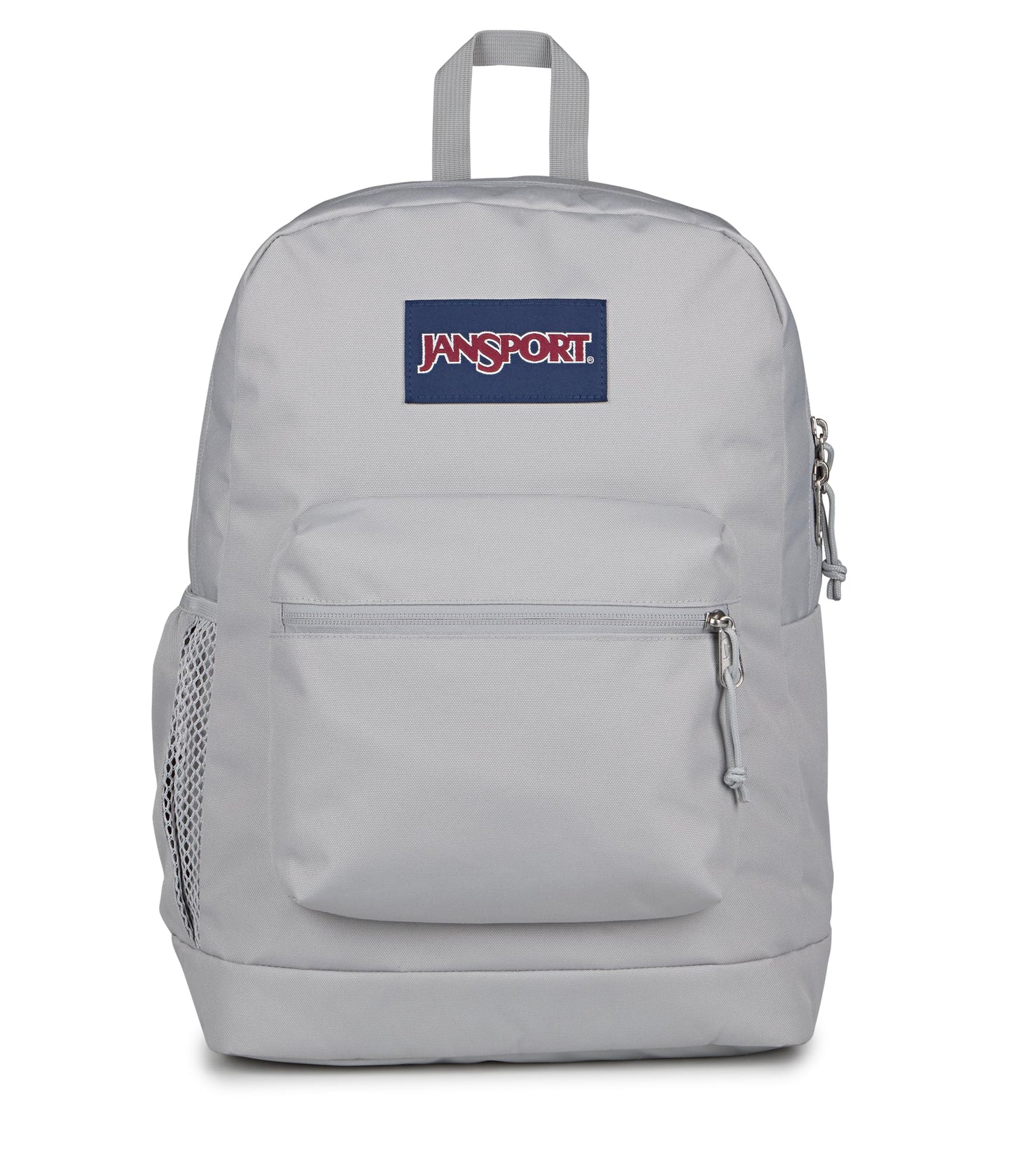 JanSport Cross Town Plus Backpack - Large Main Compartment, Side Water Bottle Pocket, 15-Inch Padded Laptop Sleeve - Grounded Grey