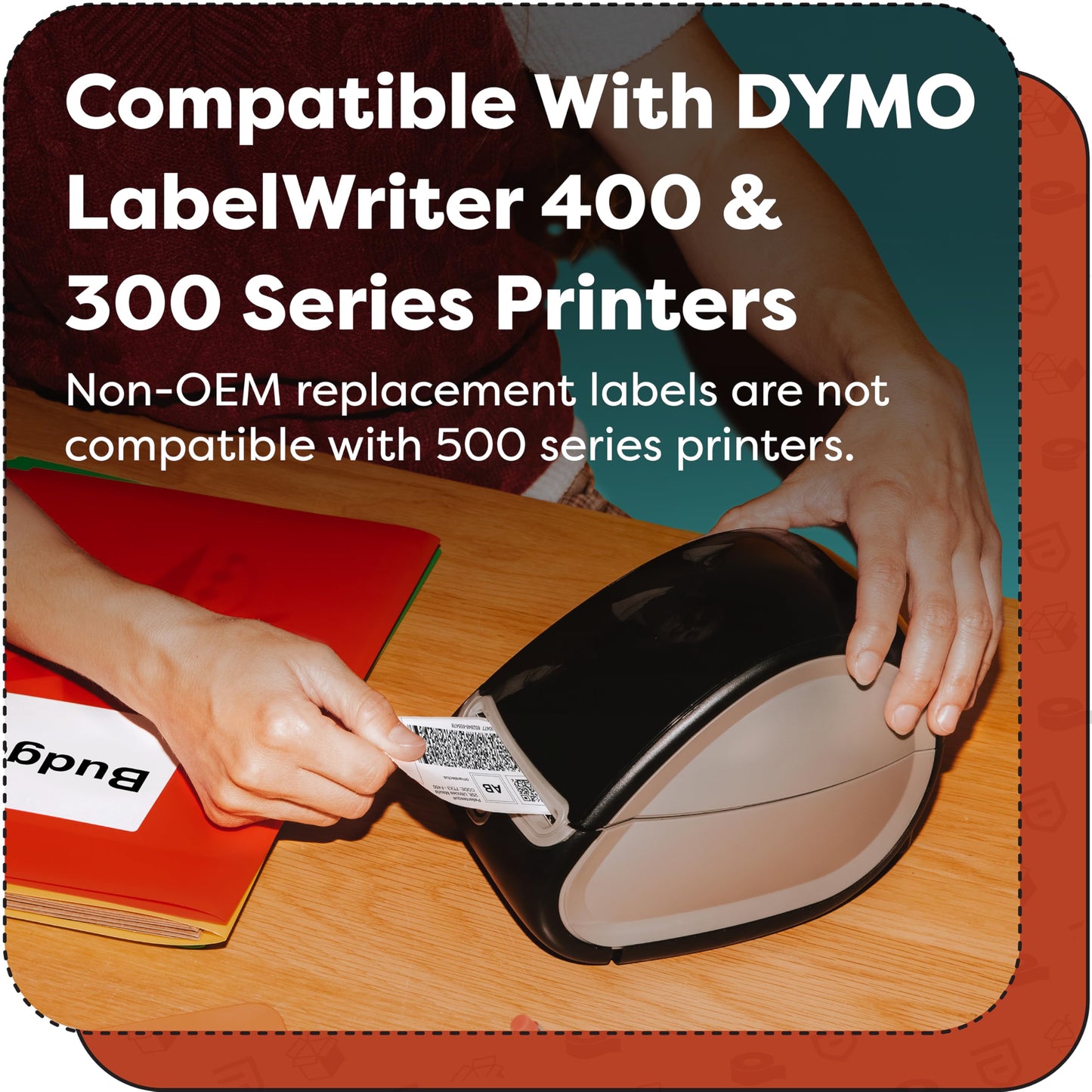 Aegis Adhesives - 1" X 1-1/2" Replacement for DYMO 30347 (12 Rolls/9000 Labels) Direct Thermal Library Book Spine Labels - Compatible with LabelWriter 450, 450 Turbo, 4XL Printers (NOT 550, 5XL)