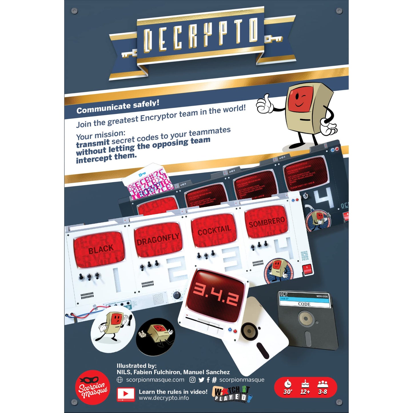 Decrypto: 5th Anniversary Edition | English Version | Deduction Party Game | Ages 12+ | 3 to 8 Players | 30 Minutes