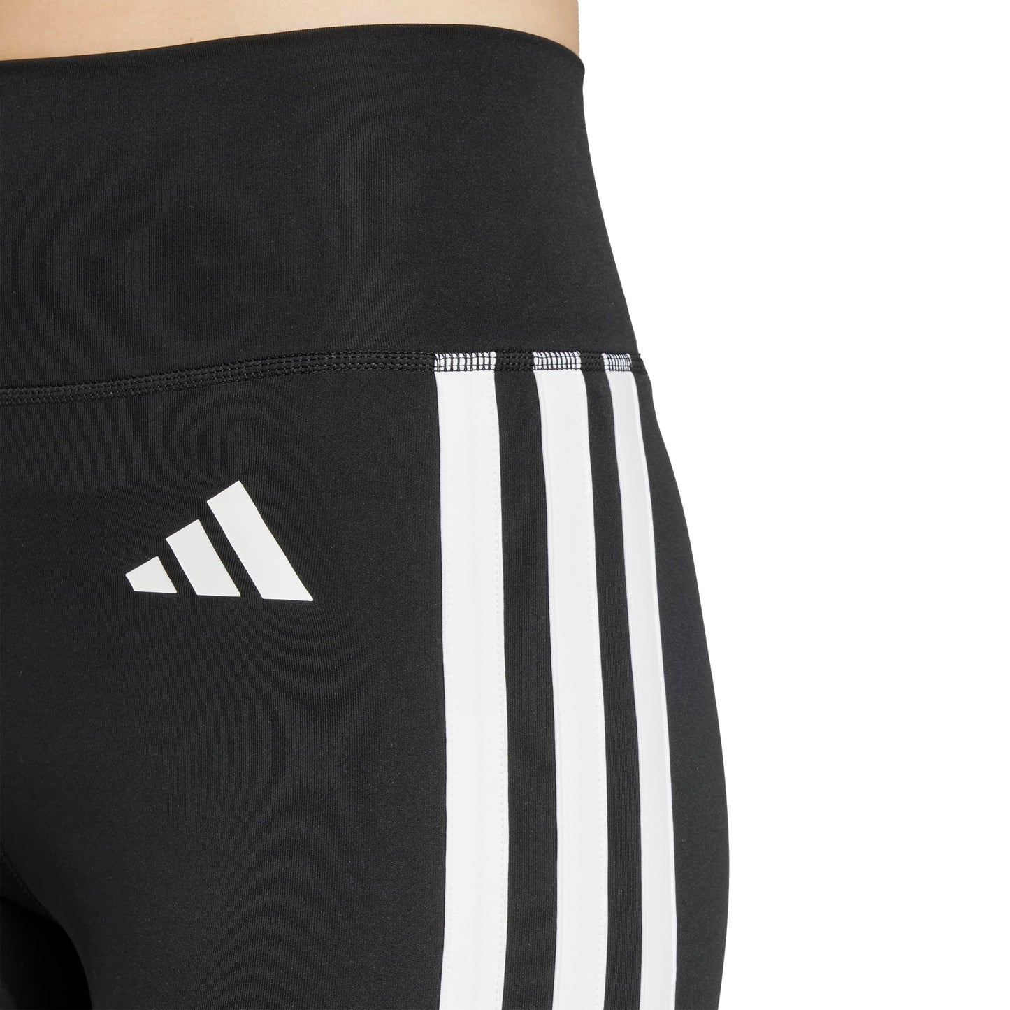 adidas Womens Optime Essentials 3-Stripes Full-Length Training Leggings,Black/White,X-Small