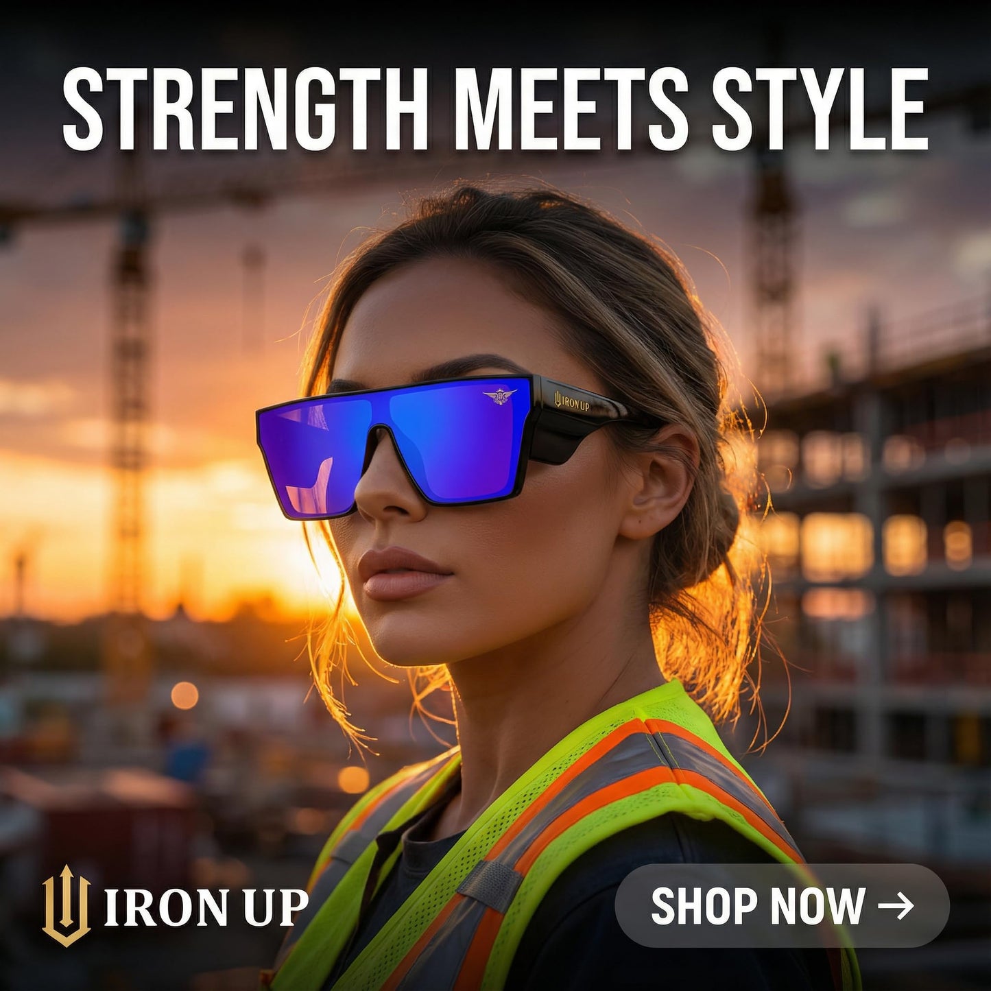 AK-47 Safety Glasses Black Frame (Black Lens)