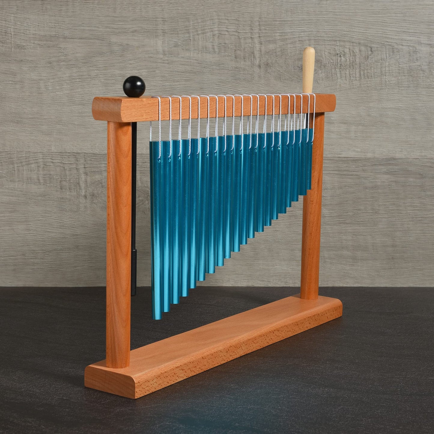 MIHEY 20 Tone Chime Table Top Wind Chime Bell Music Percussion Instrument with Mallet, Blue