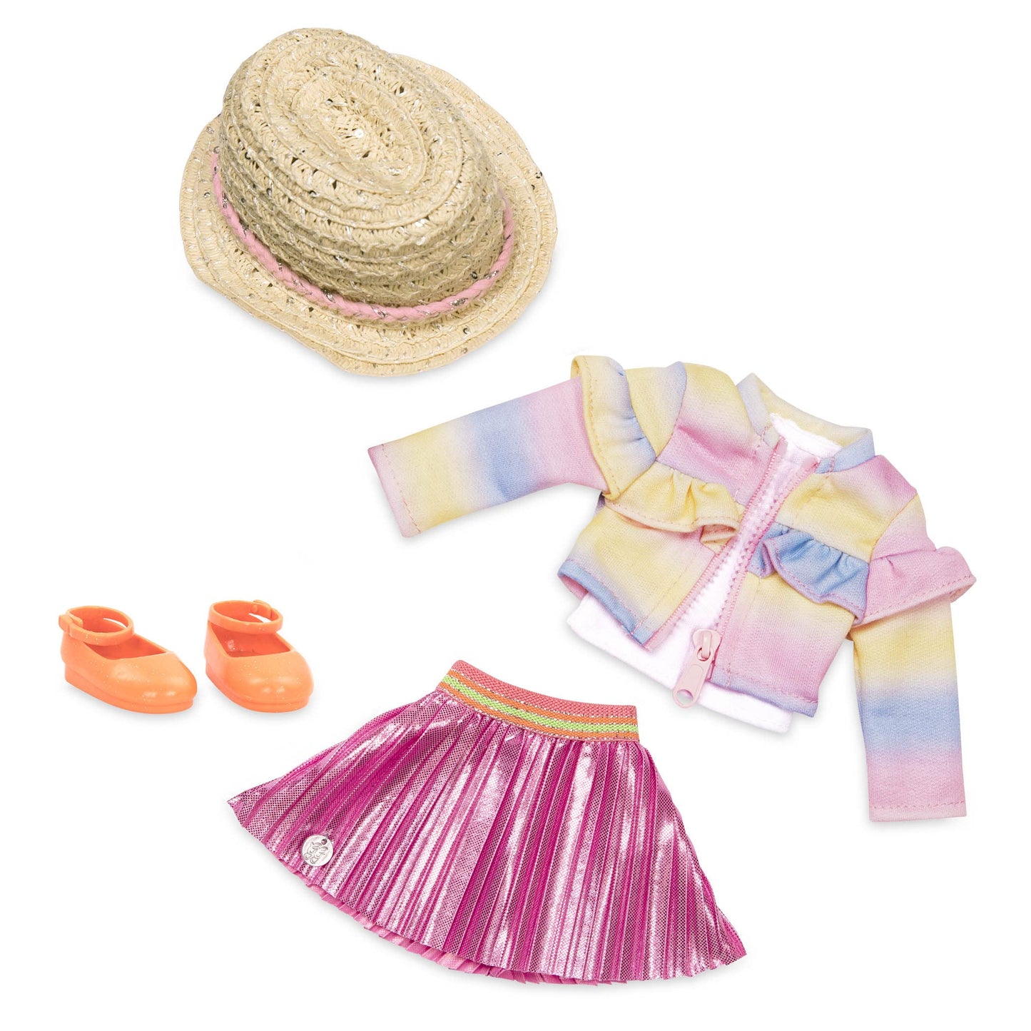 Glitter Girls – 14-Inch Doll Outfit Bundle – 3 Fashion Outfits – Rainbow Jacket, Cat – Ears, Sweater Dress – Clothes & Accessories – Fashion Pack – 3+ Years