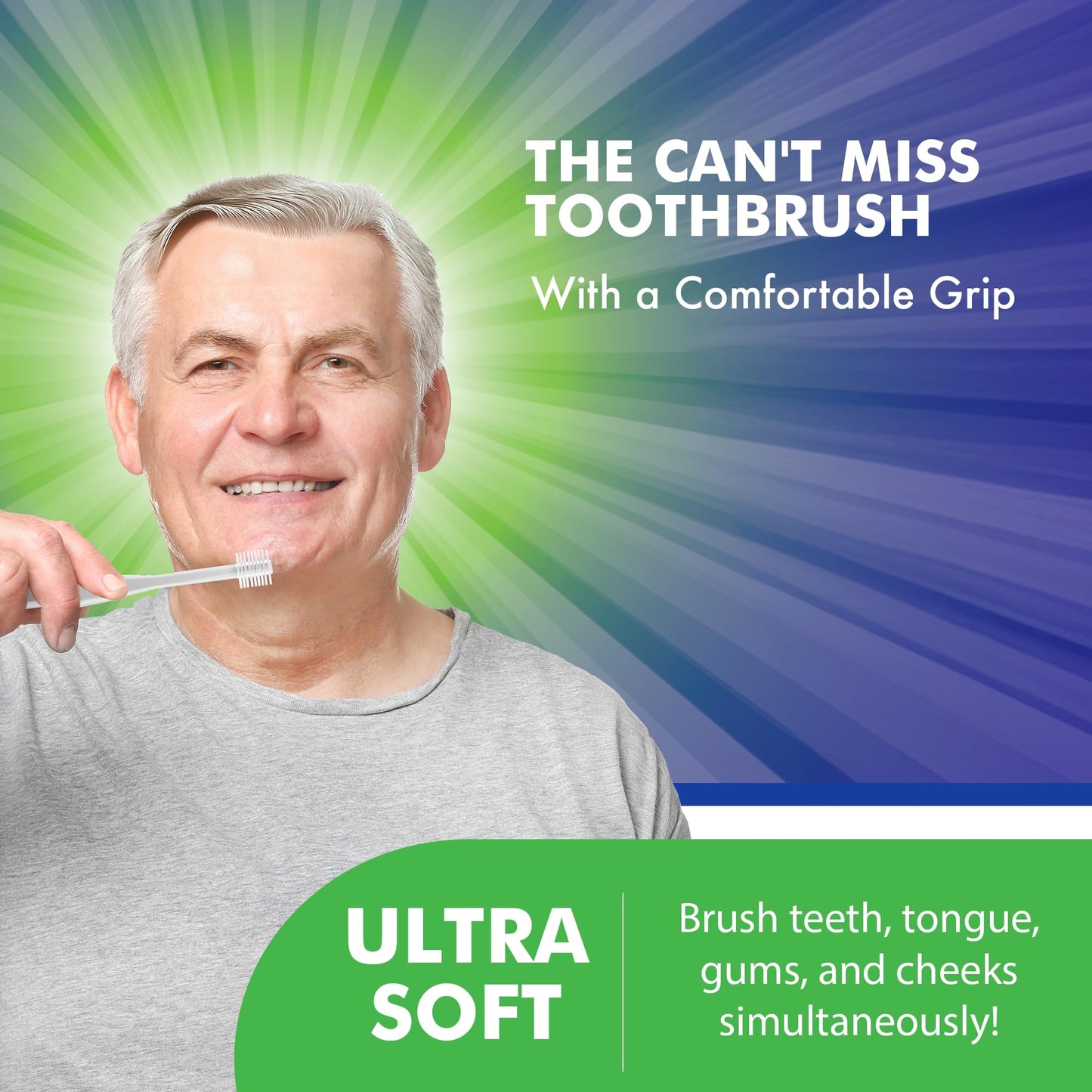 Brilliant Oral Care Adult Sensitive Toothbrush with Extra Soft Bristles, Round Head, and Gentle All-Around Clean for Tender Teeth and Gums, White, 3 Pack