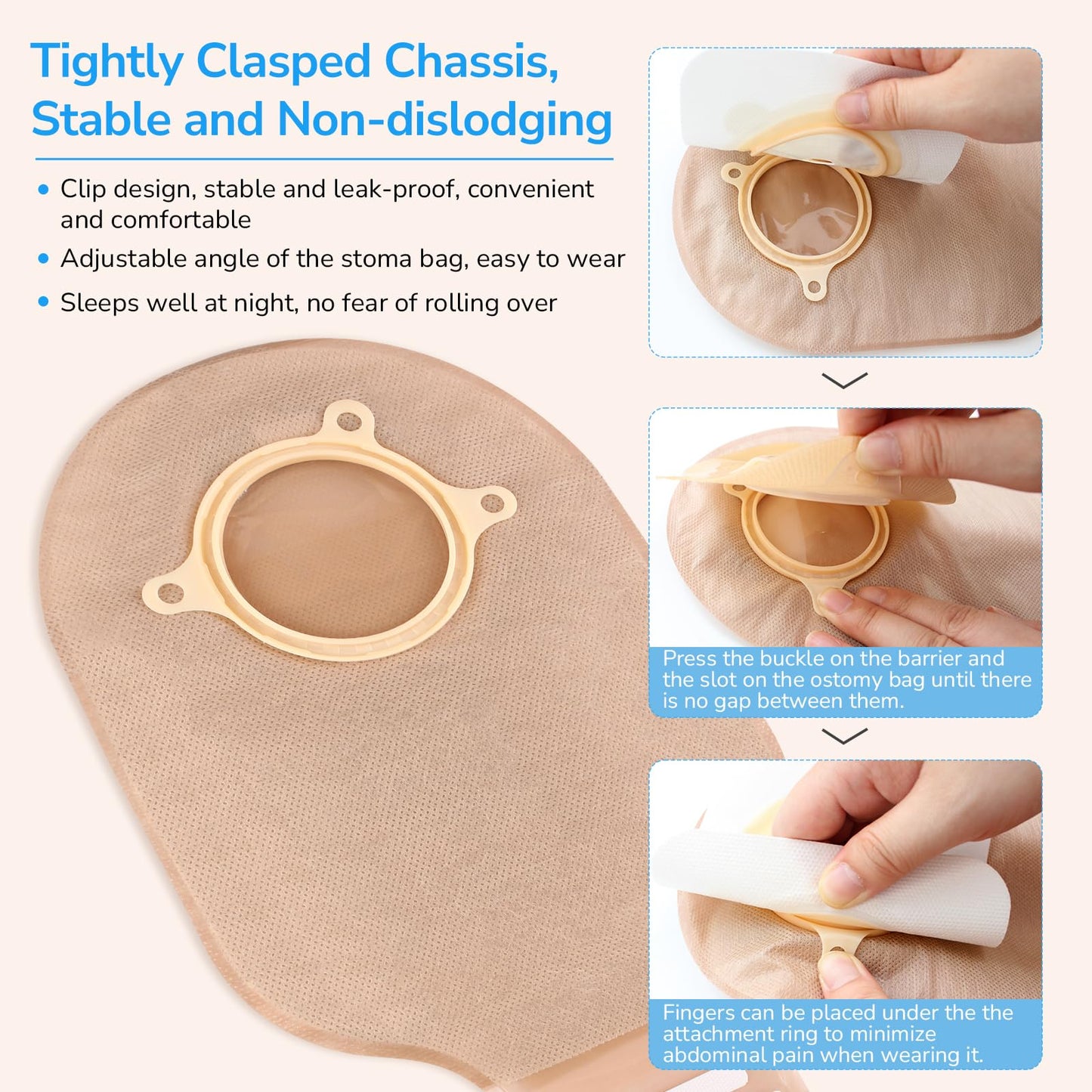 30 PCS Ostomy Supplies – 20 PCS Colostomy Bags + 10 PCS Skin Barriers, Two-Piece Drainable Ostomy Pouches, Cut-to-Fit, 60mm Max, for Ileostomy, Urostomy, Stoma Care