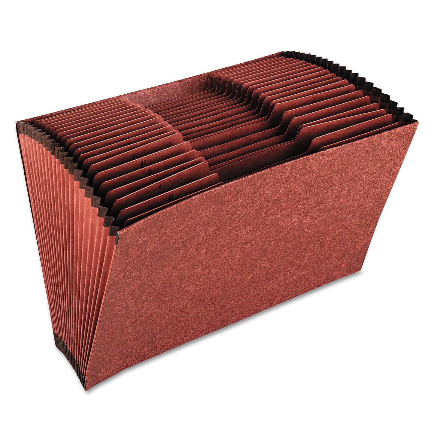 Globe-Weis Heavy Duty Expanding File, 21 Pockets, Open Top, A-Z, 1/3 Cut Tabs, Legal, Brown (R219AHD)