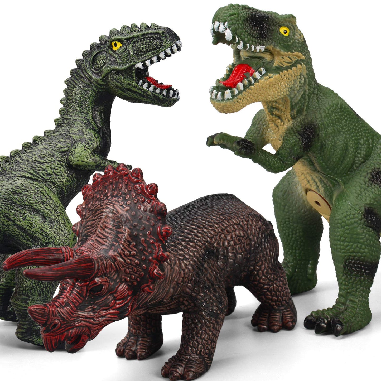Gzsbaby 6 Piece Jumbo Dinosaur Toys for Kids and Toddlers 3-5, Large Soft Figures for Dinosaur Lovers - Perfect Party Favors, Birthday Gifts