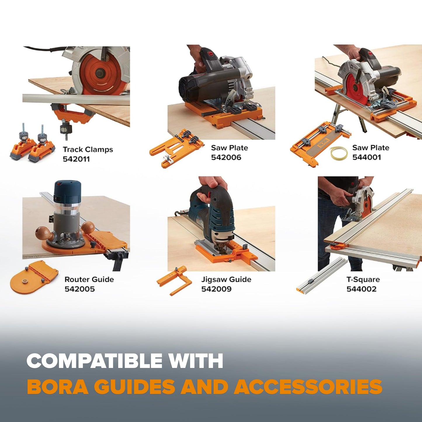 Bora 100 Inch NGX Clamp Edge Straight Cut Guide for Circular Saws 50-Inch Clamp Edge and 50-Inch Extension for 100-Inch Cutting Length, 544100