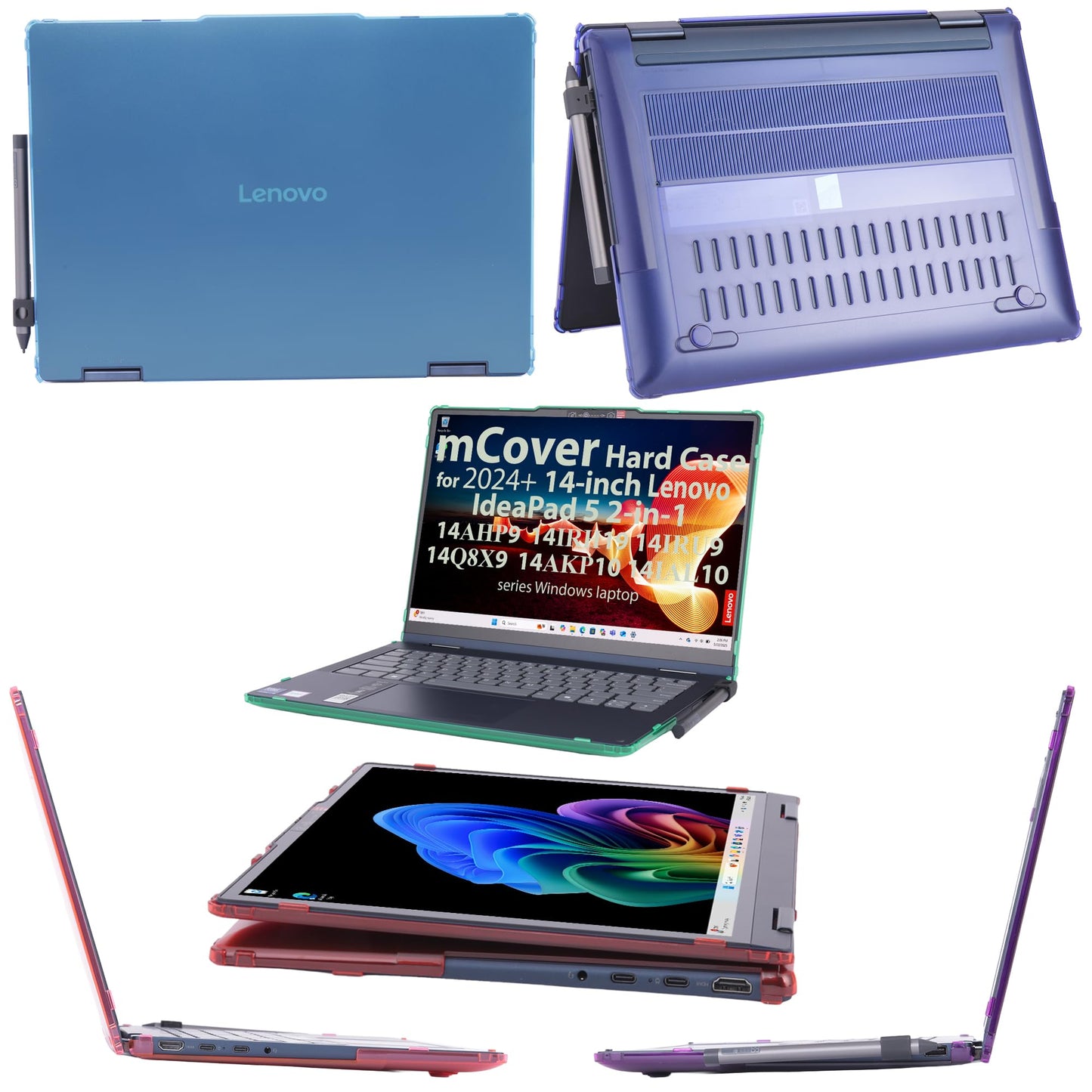 mCover case ONLY Compatible for 2024+ 14-inch Lenovo IdeaPad 5 2-in-1 14IAL10 / 14AKP10 / 14AHP9 / 14IRU9 / 14IRH9 / 14Q8X9 Series Windows Notebook PC(NOT Fitting Any Other Models)- Clear