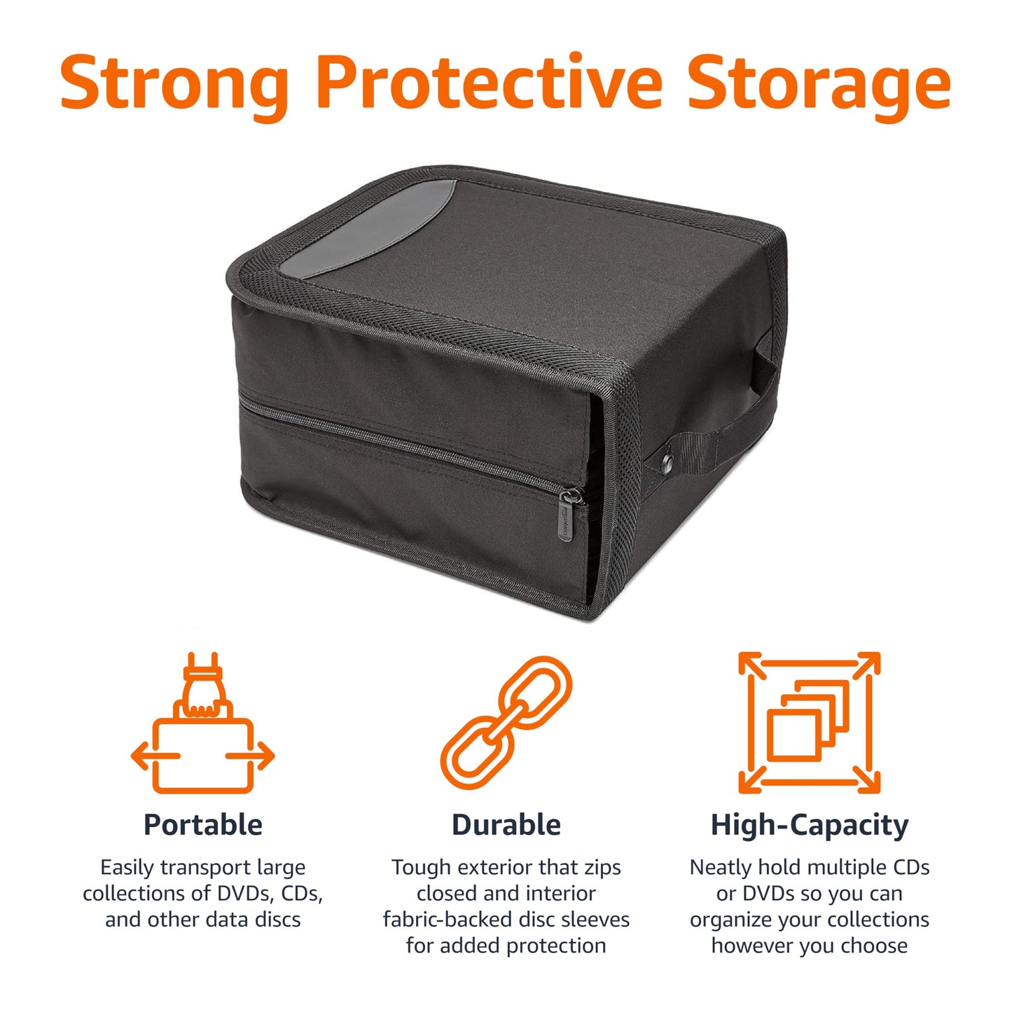 Amazon Basics Polyester CD/DVD Binder Case (400 Disc Holder Storage Capacity)