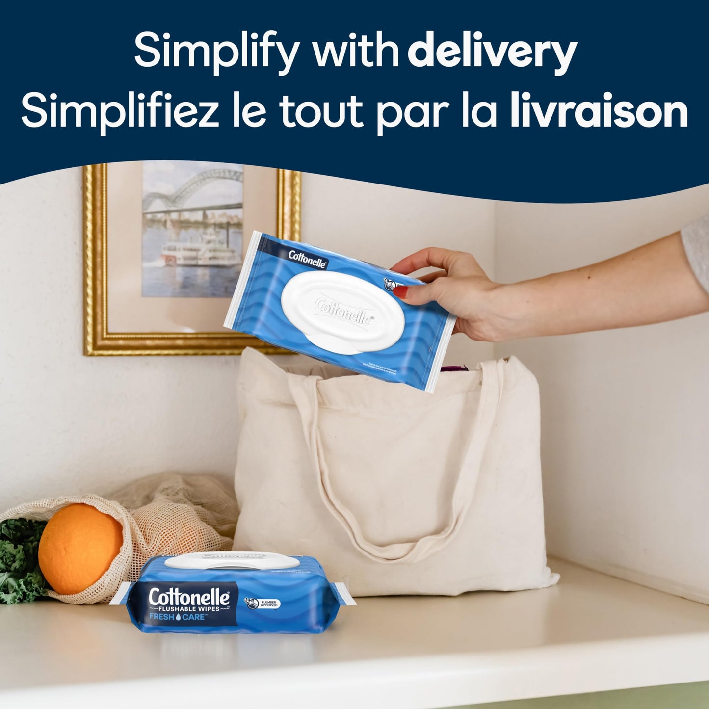 Cottonelle Fresh Care On-The-Go Flushable Wet Wipes, Adult Wet Wipes, 24 On-The-Go Packs, 2 Trays of 12, 14 Wipes per Pack (336 Total Flushable Wipes), Packaging May Vary