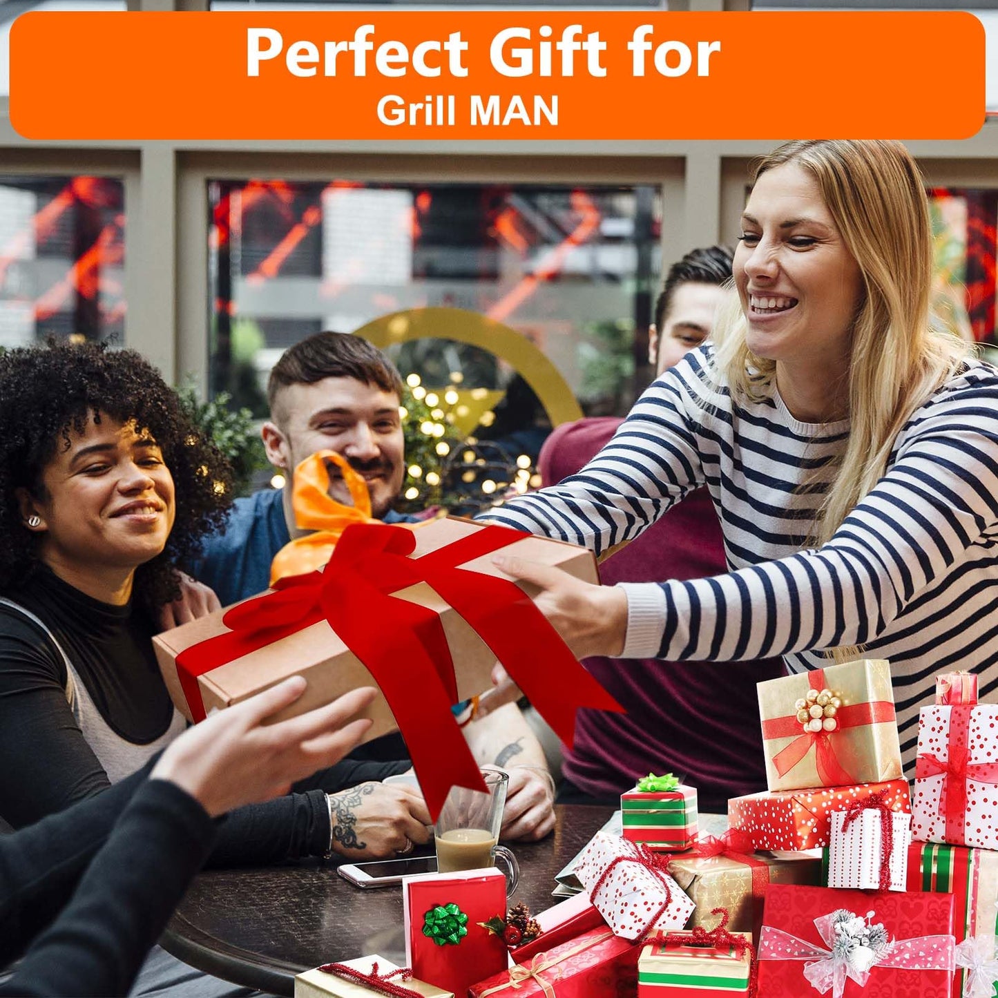 BANGIE Griddle Cover Mat for Blackstone 28 Inch Accessories | Full Wrap-Around Protection Silicone Mat for Griddle | Food Grade Material | Orange