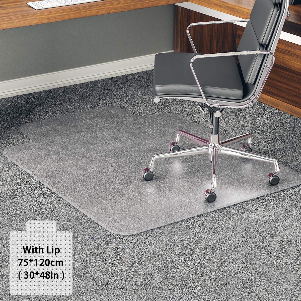 Office-Chair-Mat, Carpet-Floors，YOUKADA Desk Chair Mat, BPA and Phthalate Free, 75 x 120 cm/30 x 48 inches