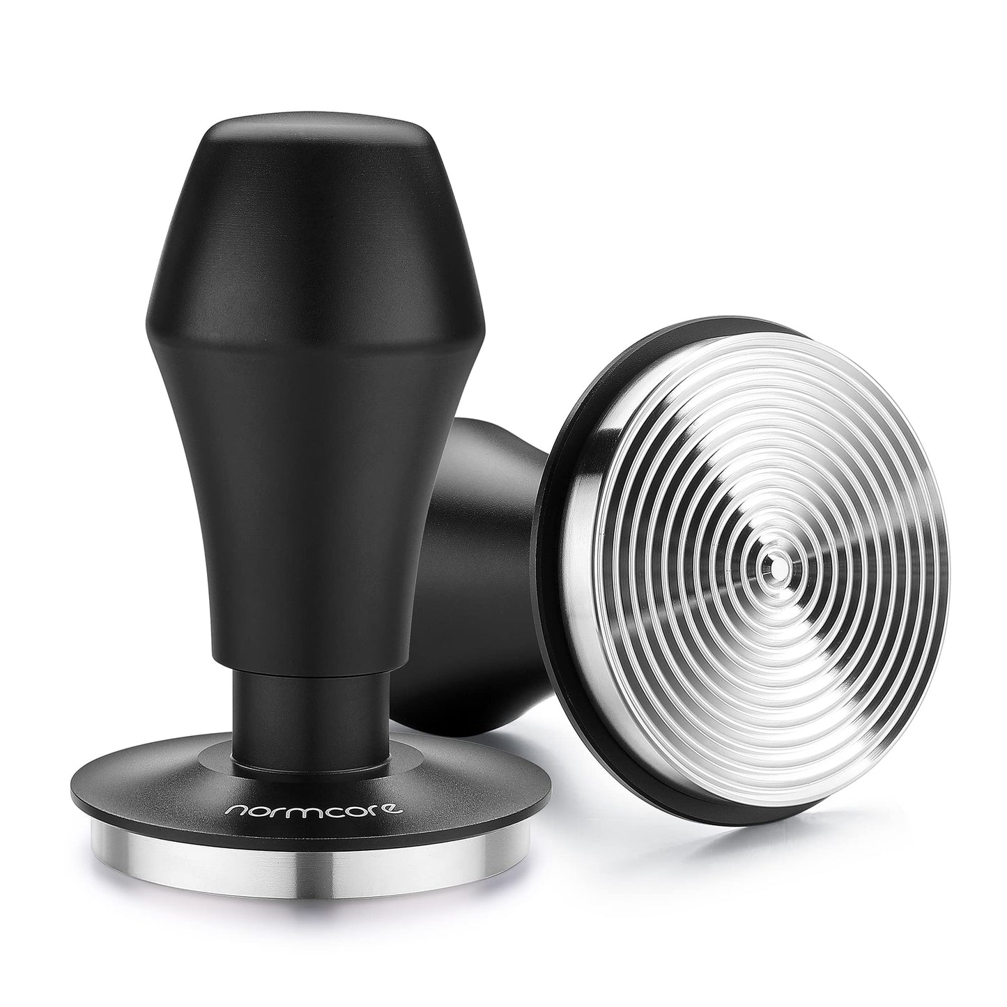 Normcore 53.3mm Spring Loaded Tamper - Espresso Coffee Tamper with Stainless Steel Ripple Base - 15lb / 25lb / 30lbs Replacement Springs - Anodized Aluminum Handle and Stand