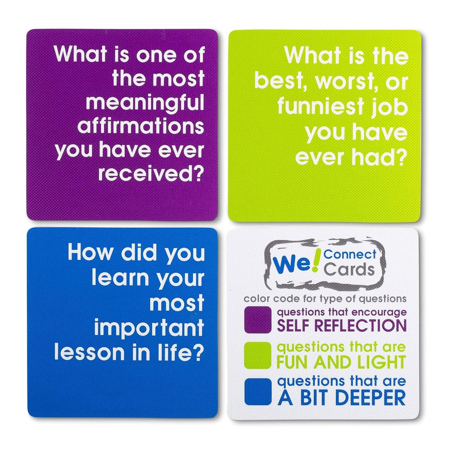 We! Connect Cards – Conversation Starters and Deep Questions Card Game for Workplace Team Building Activities – Employee Engagement and Office Icebreakers Communication Games – 60 PCS English Deck
