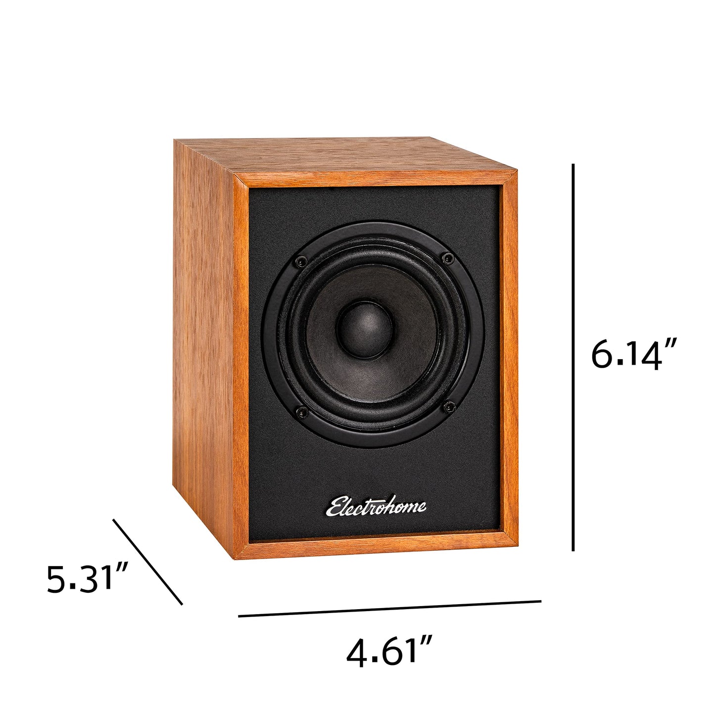 Electrohome Huntley Powered Bookshelf Speakers with Built-in Amplifier and 3" Drivers for Turntable, TV, PC and Wireless Music Streaming Featuring Bluetooth 5, RCA and Aux (EB10)