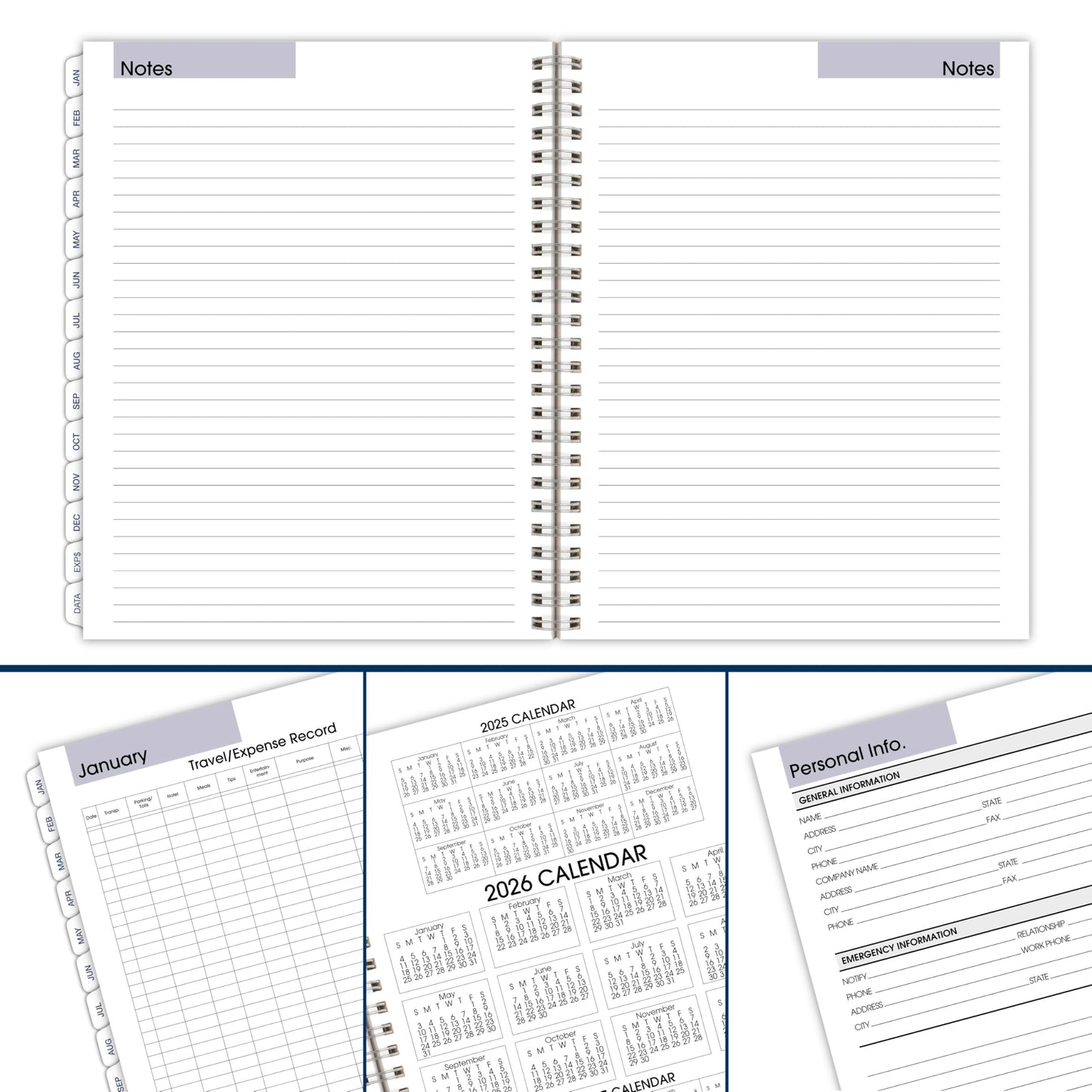 AT-A-GLANCE 2026 Planner Refill, Weekly & Monthly, 7" x 8.75", Medium, Executive, DayMinder, Refill for G545 Line Planners (G5455026)