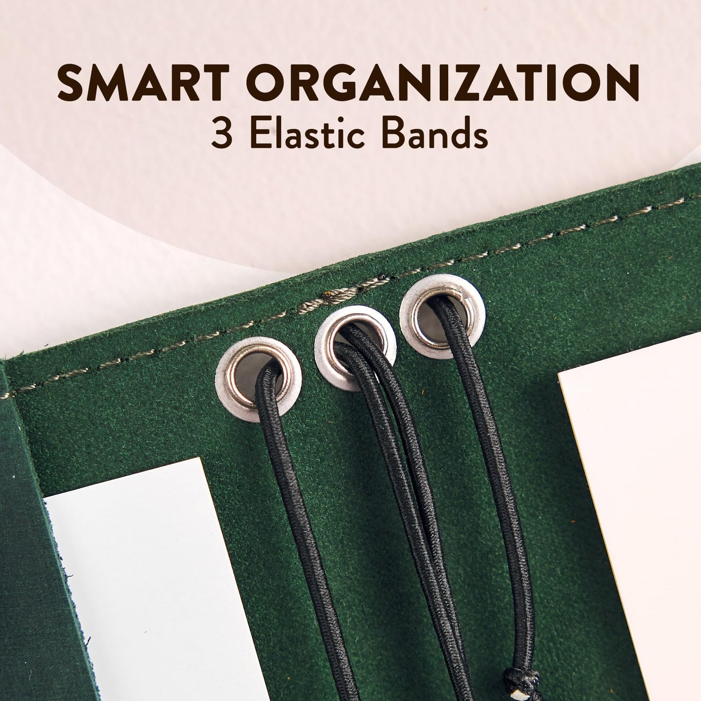 TORAKIP Genuine Leather A6 Journal Cover – Refillable Handmade Notebook Cover with 3 Elastic Bands, Pen Loop & Card Pockets – Travel Diary Case Fits A6 4.1" x 5.8" Notebooks (Paper Not Included