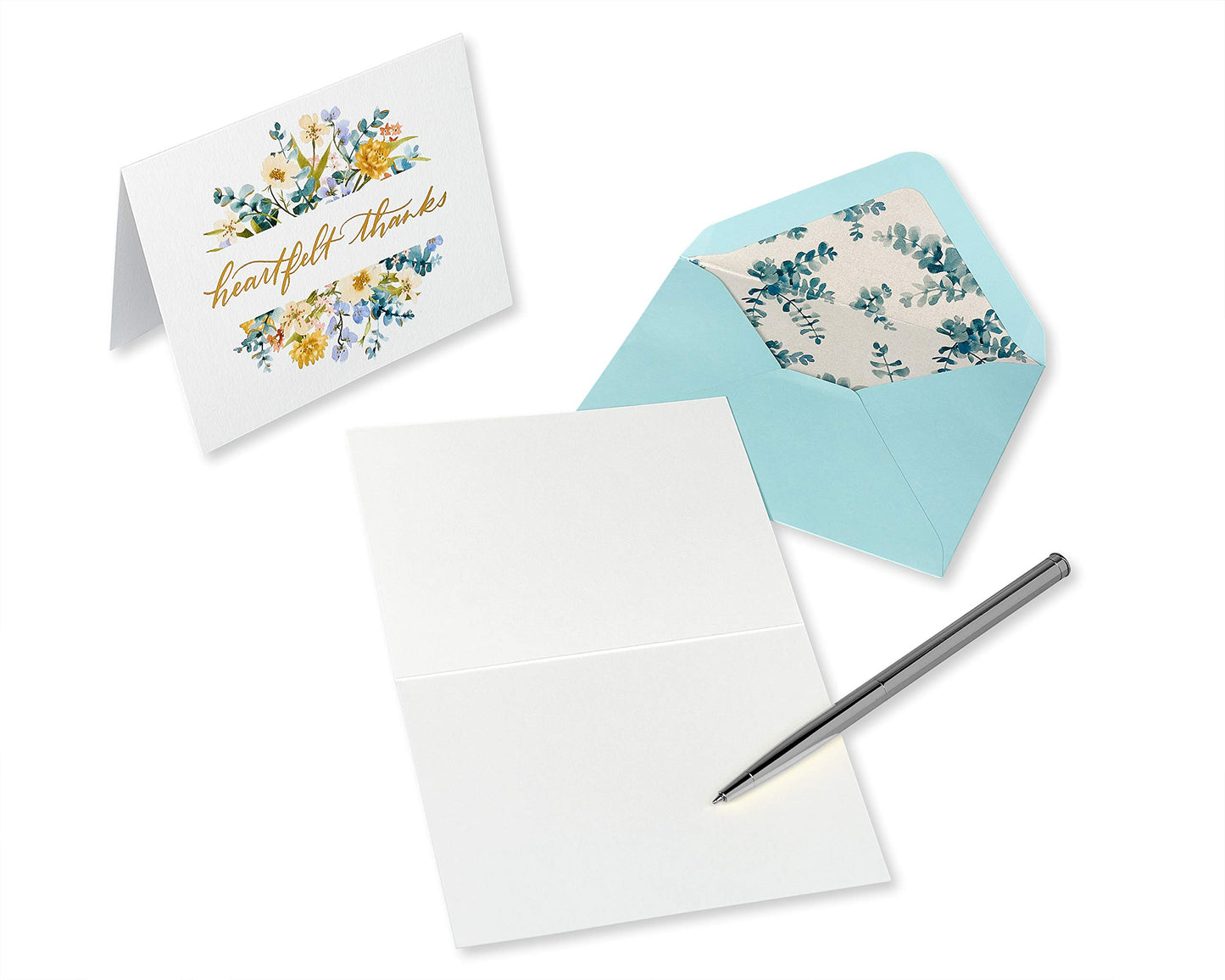 Papyrus Sympathy Thank You Cards with Envelopes, Eucalyptus Leaves (20-Count)
