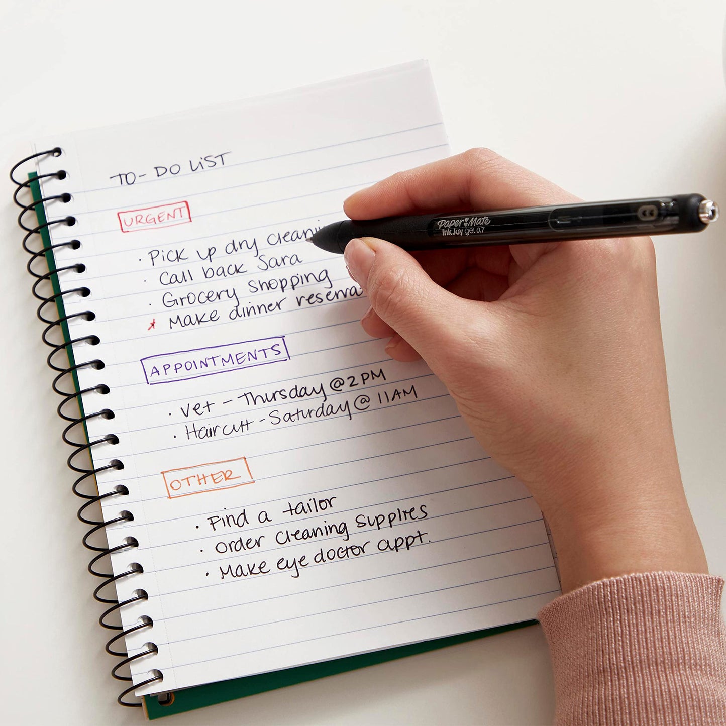 Paper Mate InkJoy Pens, Gel Pens, Medium Point (0.7 mm), Black, 12 Count