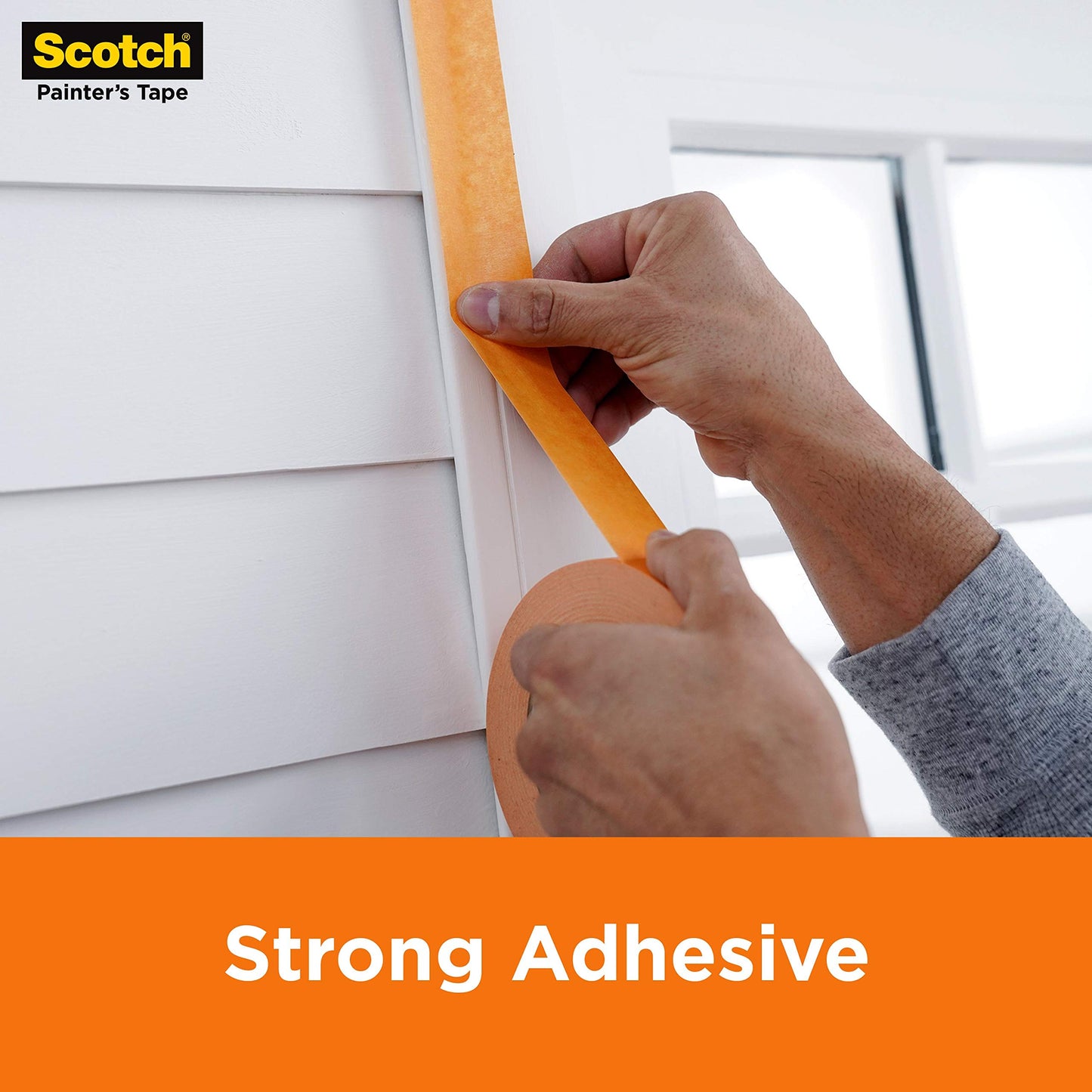 Scotch Heavy Duty Painter's Tape, 6 Rolls, 1.41 in x 60.1 yd, for Use On Vinyl, Carpet, Metal, & Plastic, Indoor & Outdoor Masking Tape, Bonds Aggressively, 3-Day Clean Removal (2020+-36AP6)