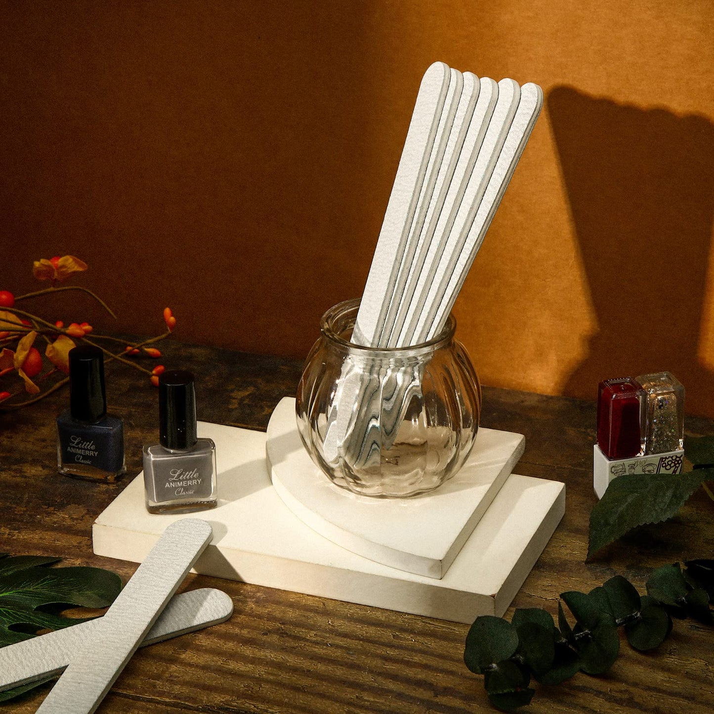 100 Pcs Grit Nail Buffers Files 100/180 Emery Board Double Sided Manicure Pedicure Tool Nail Buffering Files Fingernail Files for Women Men Nails Home Salon Supplies