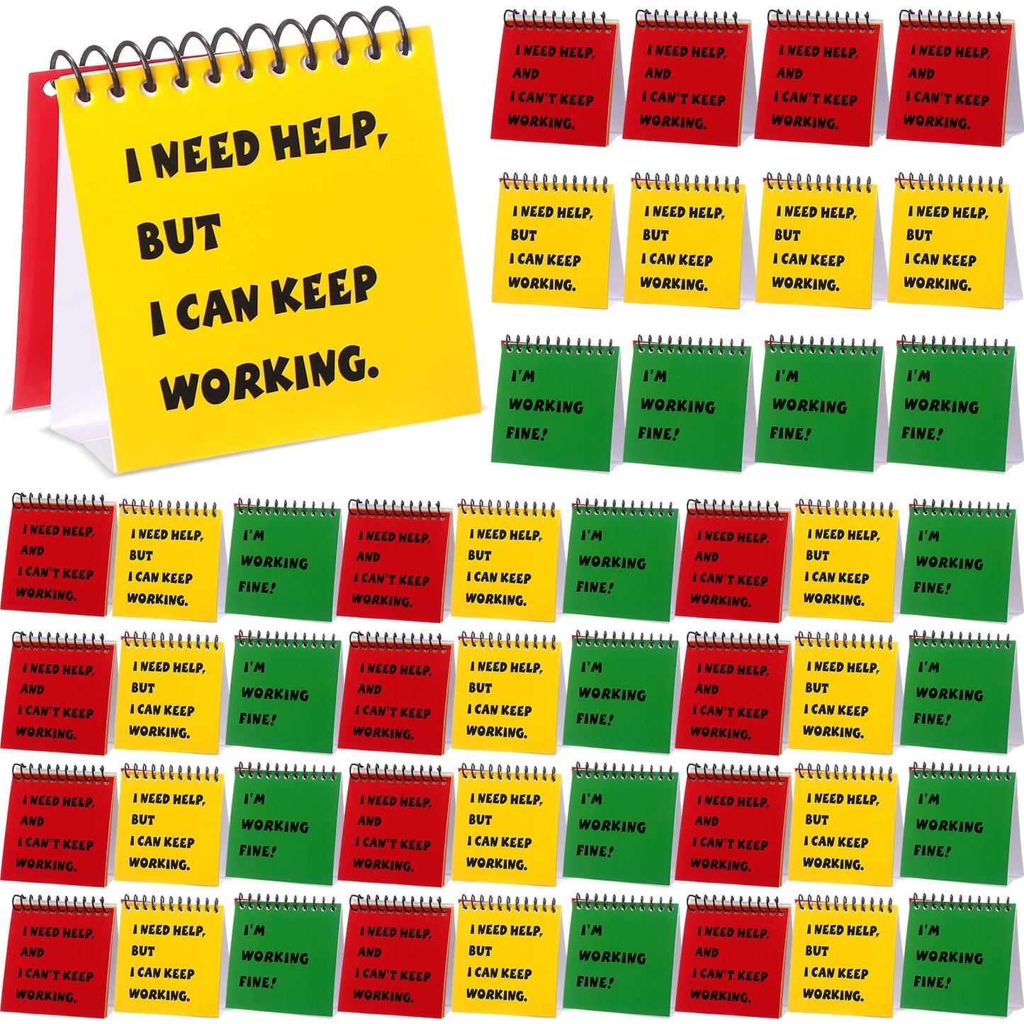 Jutom 48 Pcs Classroom Management Tools for Teacher, I Need Help Mini Flip Chart, Classroom Behavior Must Haves for Teacher, Incentives Kids Self Assessment Cards for Educational Learning Supplies
