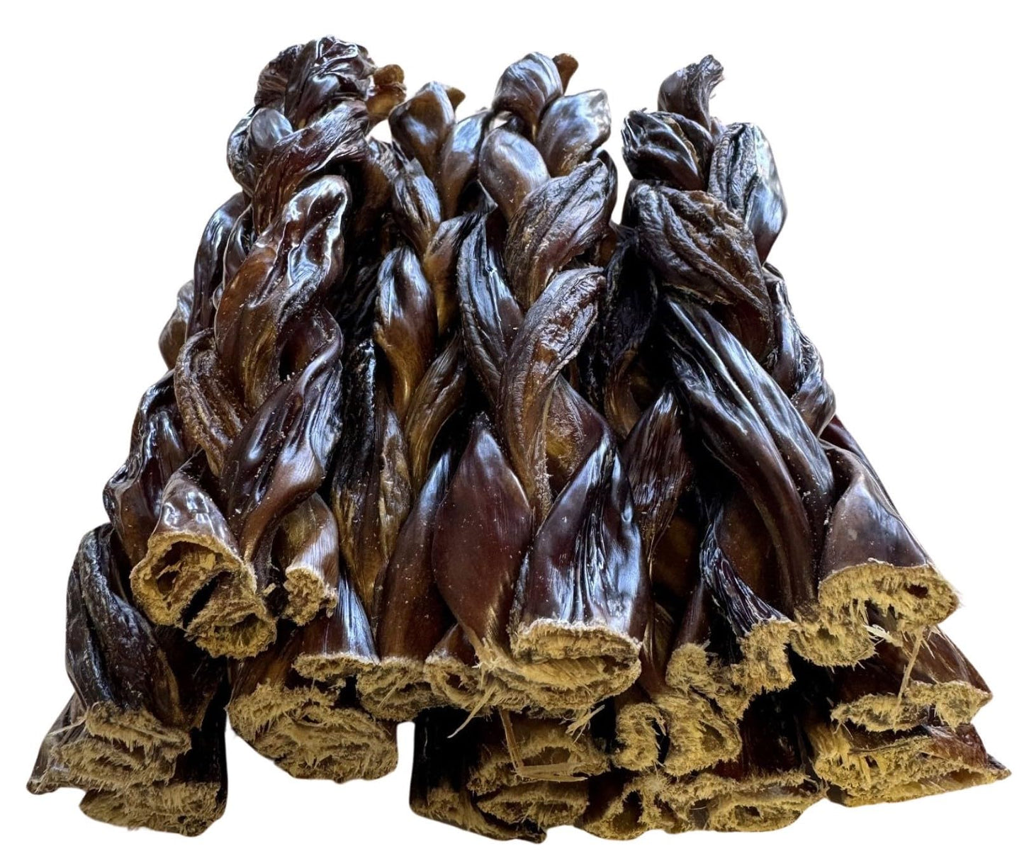 Braided Beef Esophagus Dog Chew Treats - 6 Inch, 10 Pack (Approx. 448 Grams) - Single Ingredient, 100% Natural, Rich in Glucosamine and Chondroitin