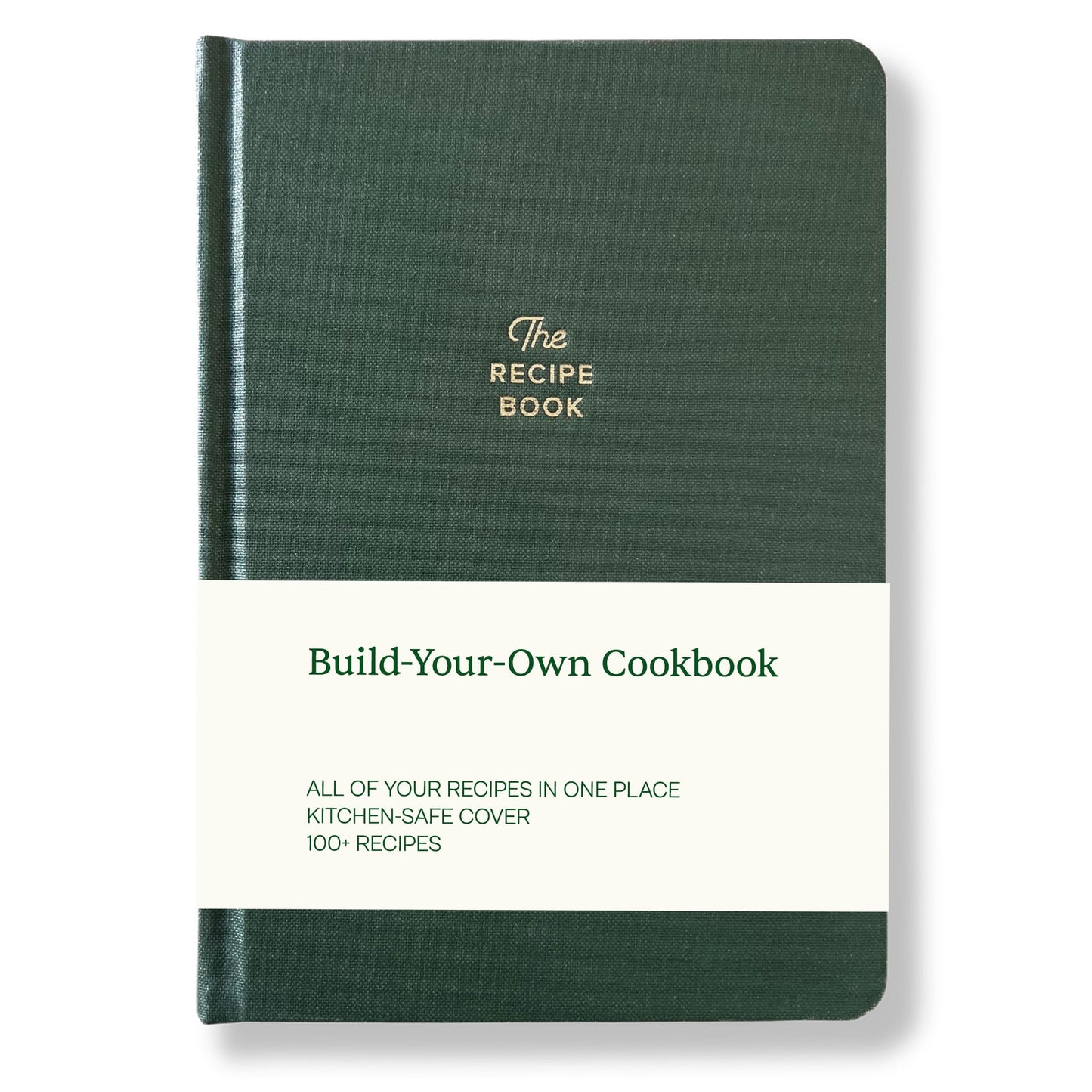 Kunitsa Co. Recipe Notebook - Keepsake Gift. Hardcover Blank Recipe Book to Write in Your Own Recipes, with Journaling Prompts about the Chef. 100 recipes (Dark Pine)