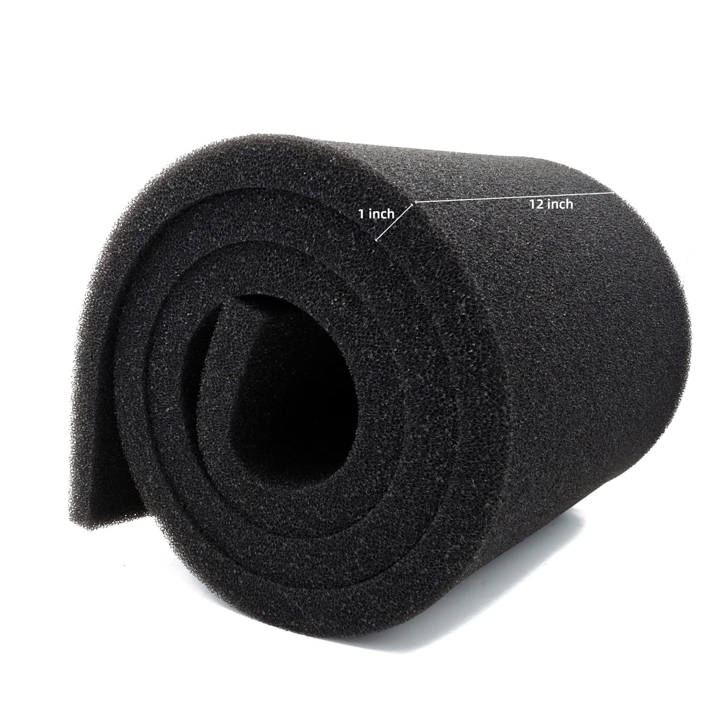 ALEGI Aquarium Filter Media Foam Material Cut to Fit, 72" x 12" x 1" Bio Pre Filter Sponge Pad Sheet for Fish Tank (12" x 72" x1"-40ppi)