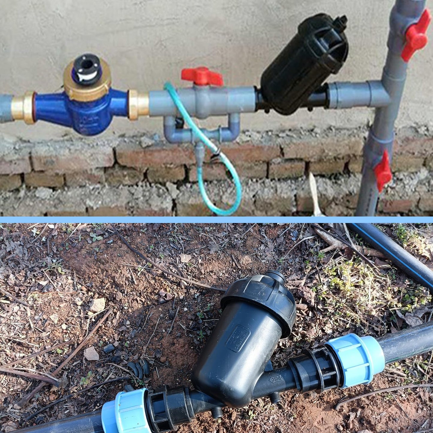 UPLYKKE Irrigation Y Strainer, Disc Filter - 88 GPM, 120 Mesh,NPT Male Thread, 1-1/2"