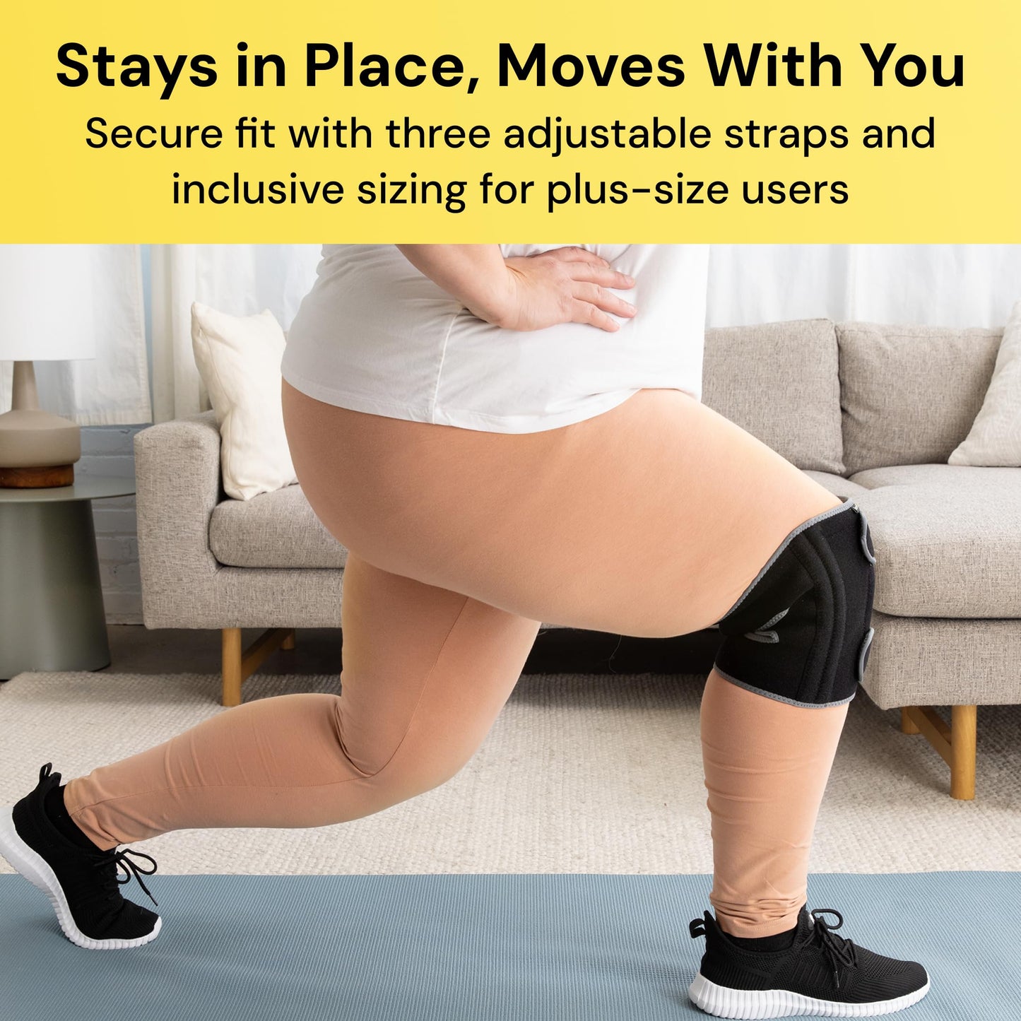 BraceUP Plus Size Knee Brace – 2XL to 5XL Knee Support for Knee Pain, Man and Woman knee brace plus size (4XL-5XL)