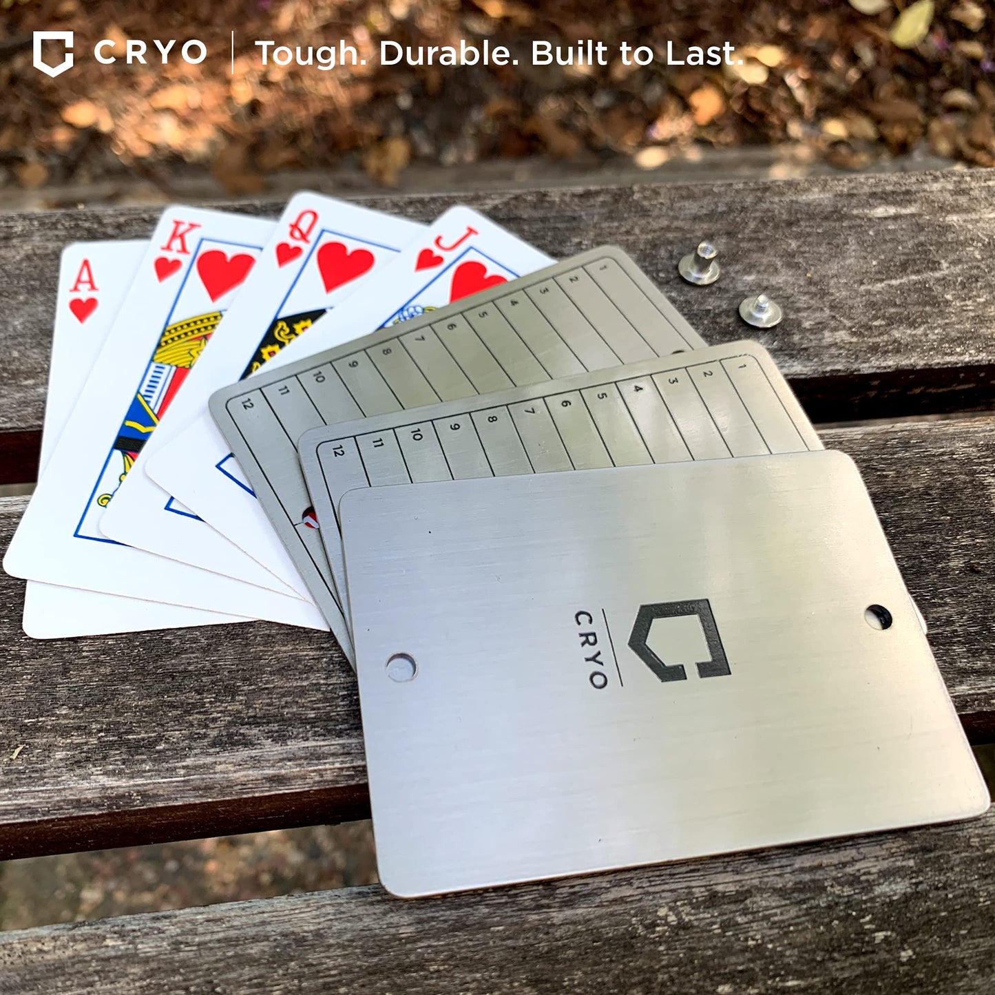 CRYO Crypto Seed Phrase Storage - Bitcoin Stainless Steel Wallet - Crypto Recovery Seed Phrase Backup - Cold Storage Cryptocurrency Backup - Store 12 to 48 Words (CARD)