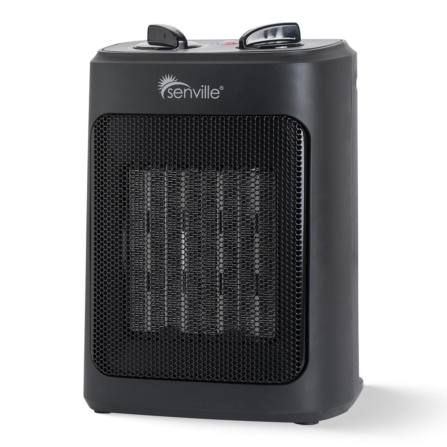 Senville Electric Space Heater with 3 Operating Modes, Adjustable Thermostat, Overheat and Tip-Over Protection, 1500W