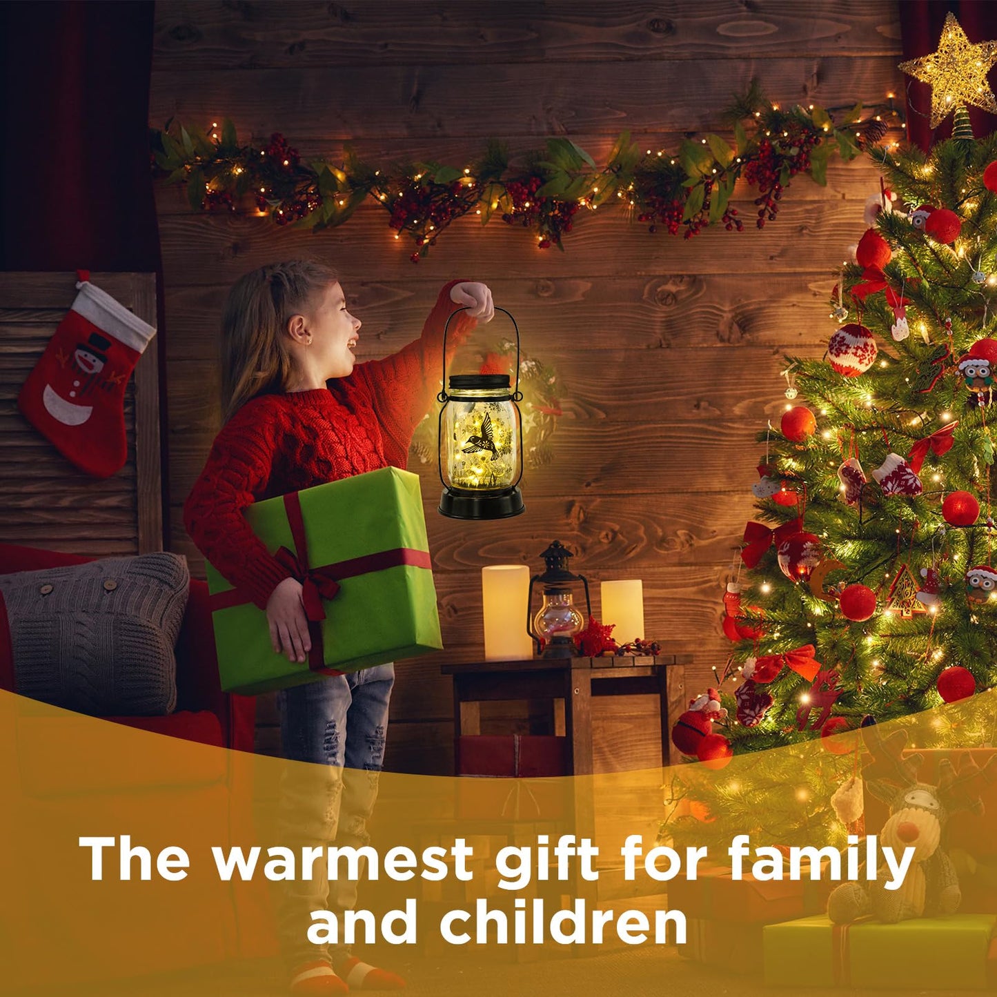 Mom Gifts for Mothers Day Hummingbird Solar Lantern Birthday Gifts for Women, Men, Mom, Christmas Decorations Mothers Day Gifts, Solar Lights Outdoor Christmas Decor Hanging Garden Decor Waterproof
