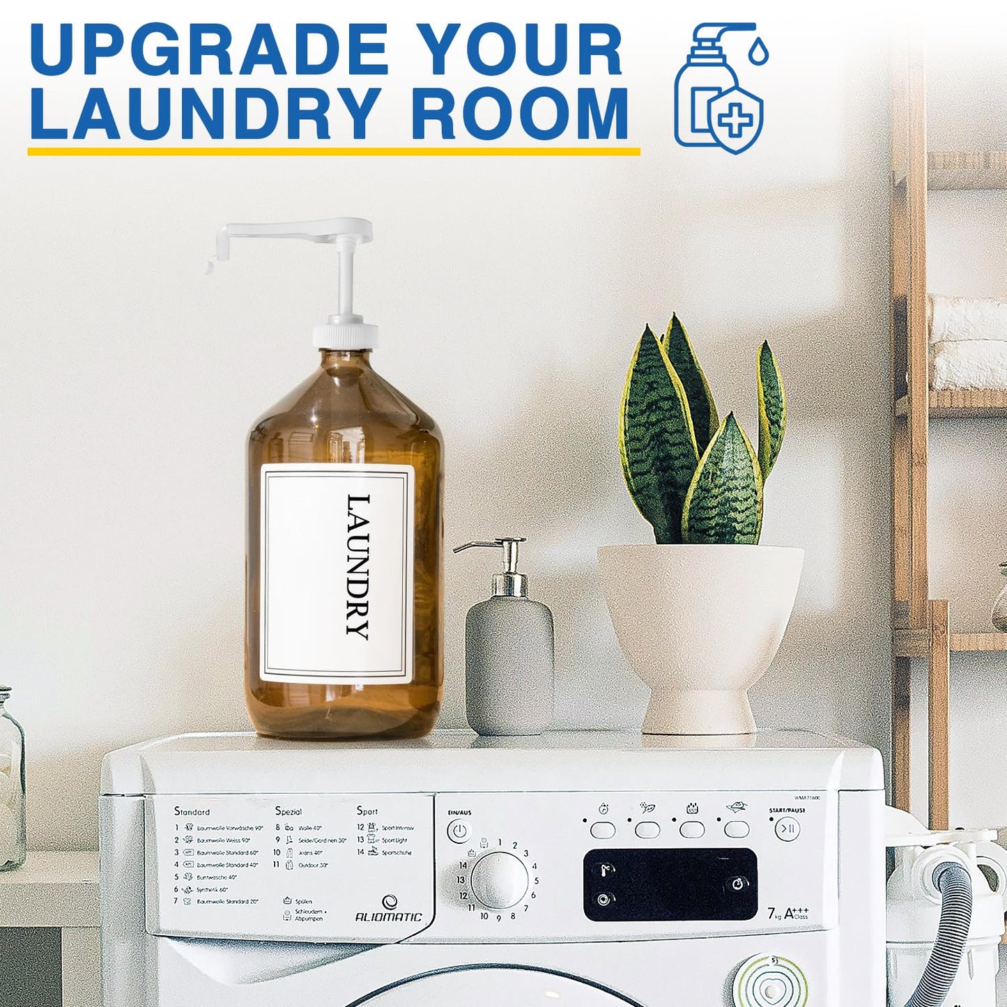 8Pcs Gallon Jug Pump Dispenser, 38-400 Leak Proof Pump for Gallon Jug - 7.5cc Lotion Gallon Shampoo Pump Top Replacement, Fits 1 Gallon Bottle 64oz 128oz Shampoo Laundry Detergent Containers