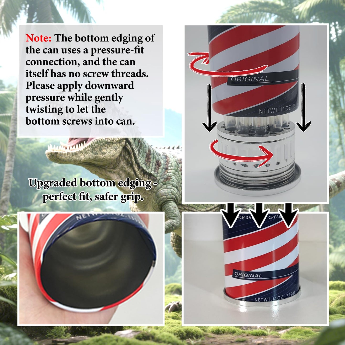 Dinosaur DNA Can Freezer Jar Canister with Metal Rack and Test Tube Dinasaur DNA Props Cryo for Dinosaur Fans and Movie Collectors for Party Decoration Birthday Christmas Gifts