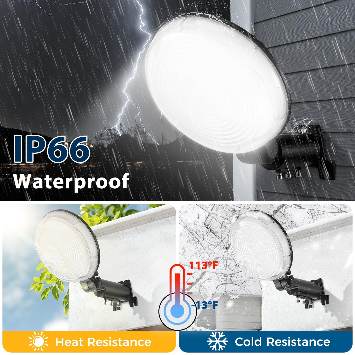 WILLGOTOP 150W Dusk to Dawn Outdoor Light, 21000LM LED Outdoor Lights, 150° Adjustable Barn Light Outdoor, Yard Lights, 6500K Security Light IP66 Waterproof Street Lights for Farmhouse Warehouse