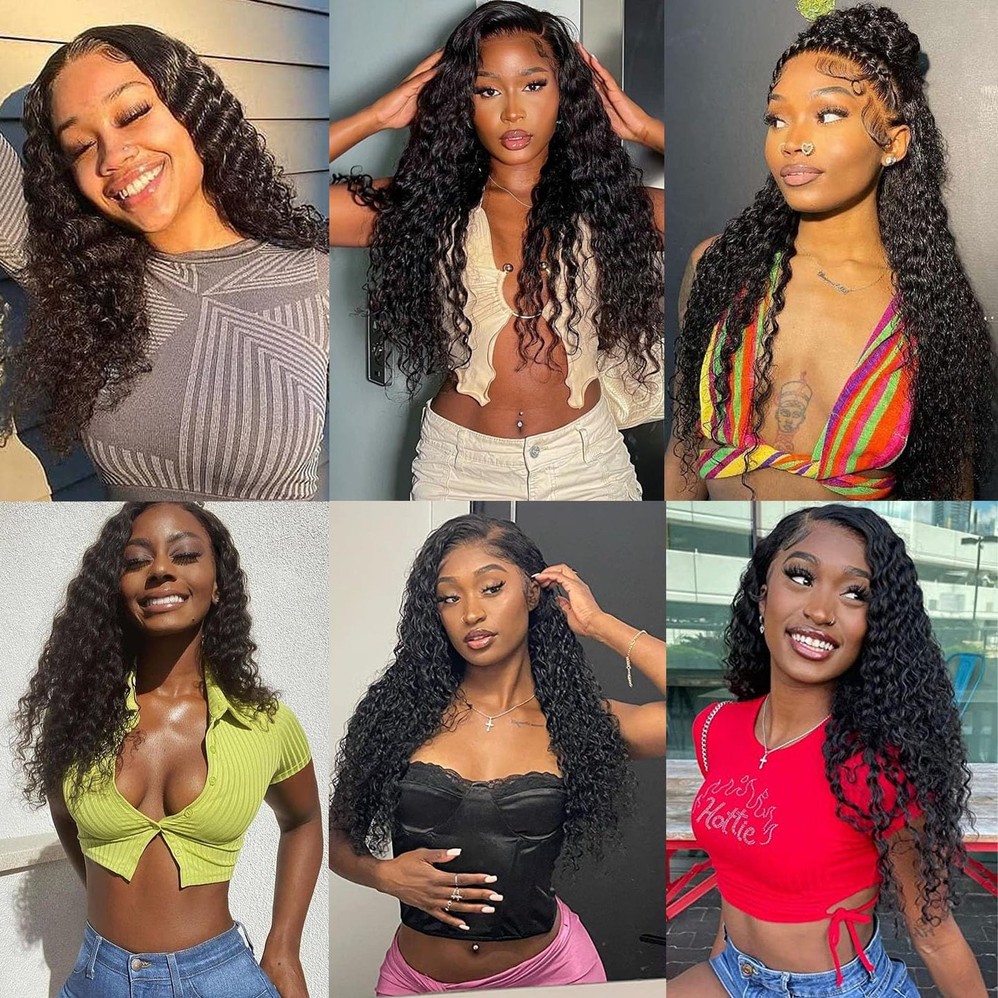 Human Hair Bundles Deep Wave 10 12 14 Inch 10A Brazilian Virgin Hair Extensions for Women 100% Unprocessed Wet and Wavy 3 Bundles Human Hair Cheveux Humain Natural Black