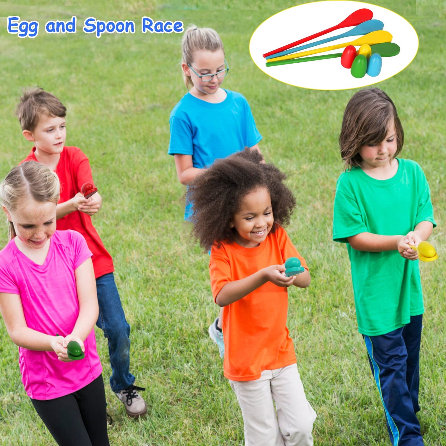 Potato Sack Race Bags Backyard Lawn Games for Kids Adults, Field Day Birthday Party Outdoor Activities Games for Kids Family, Carnival Games, Egg Spoon 3 Legged Relay Race,Outside Camping Games