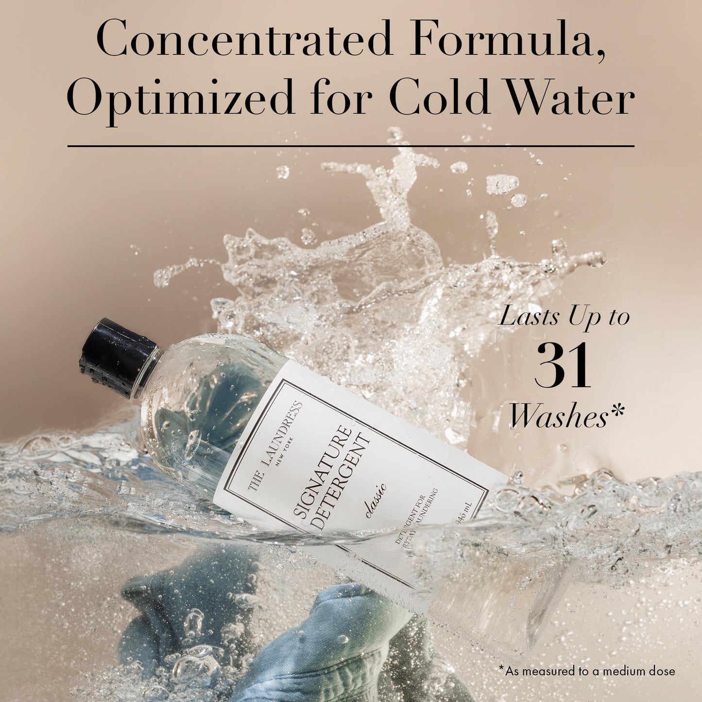 The Laundress Signature Detergent Classic, 32 Fl Oz, Laundry Detergent Liquid, Concentrated, Stain Remover
