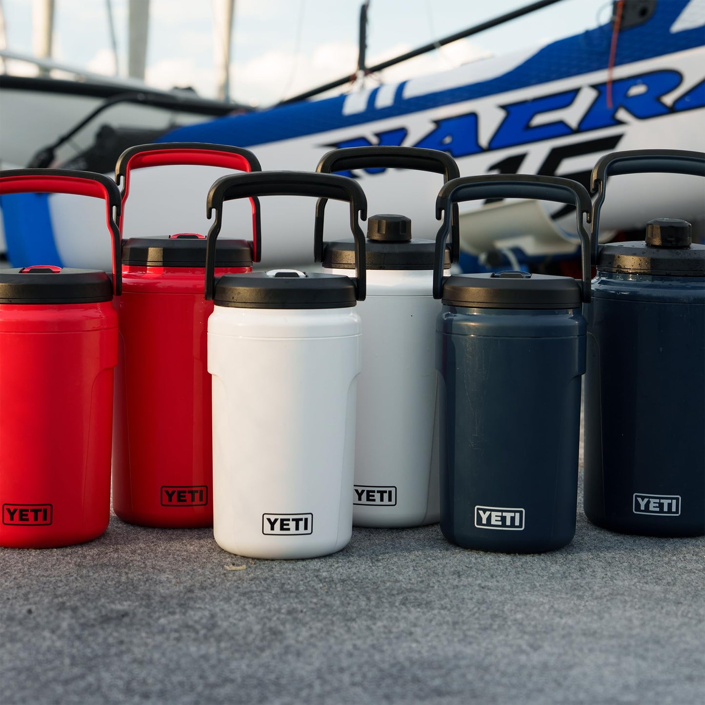 YETI Silo 40 oz Insulated Magslider Straw Cap Water Jug – Leakproof, Lightweight Sports Bottle with Fence Hook Handle – Keeps Drinks Ice-Cold – Ideal for Gym, Sports & Tournaments, Navy