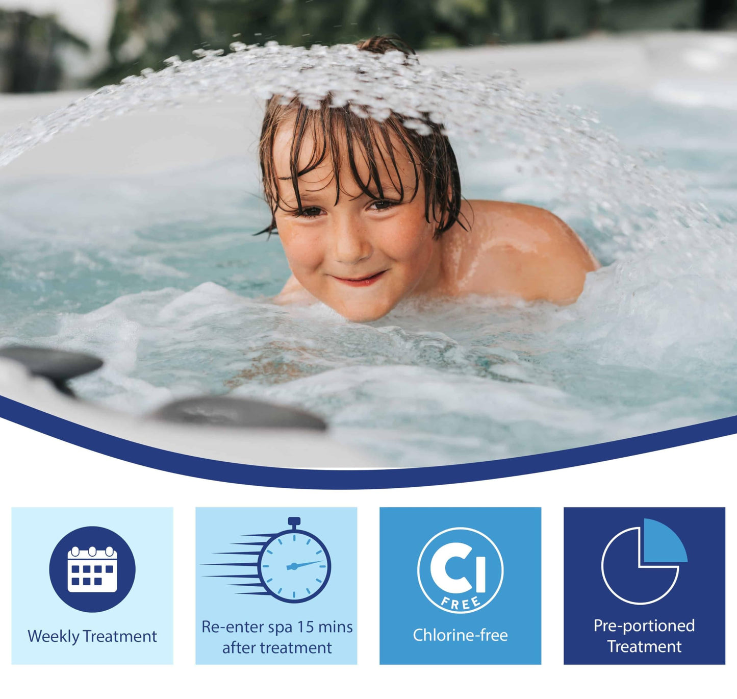 AquaShield Spa Shock Case (15 Pouches x 35g Each) - Weekly Spa Shock Pouches