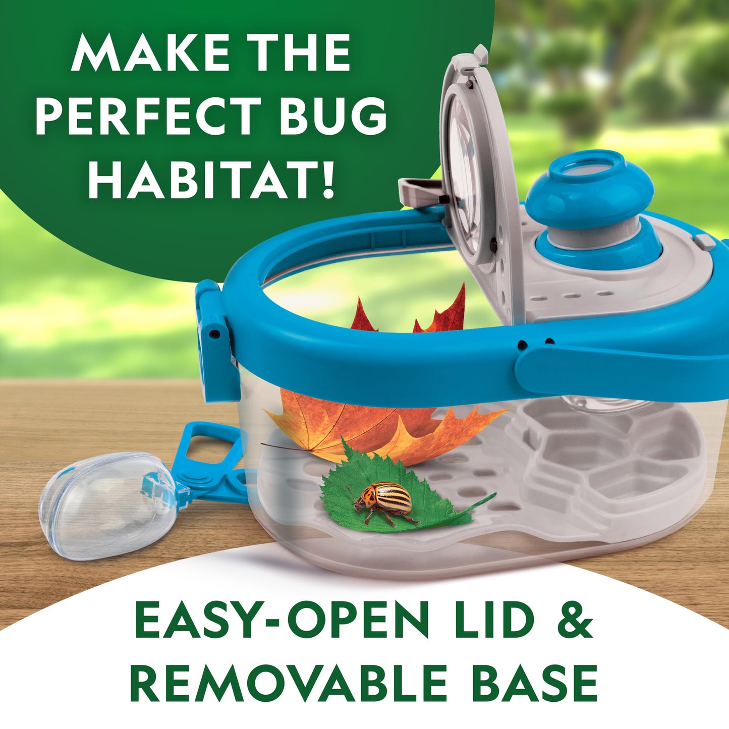 National Geographic Bug Catcher Kit for Kids - Kids Bug Catching Kit with Net, Habitat with Magnified Viewers, Tweezers, Bug Catcher & More